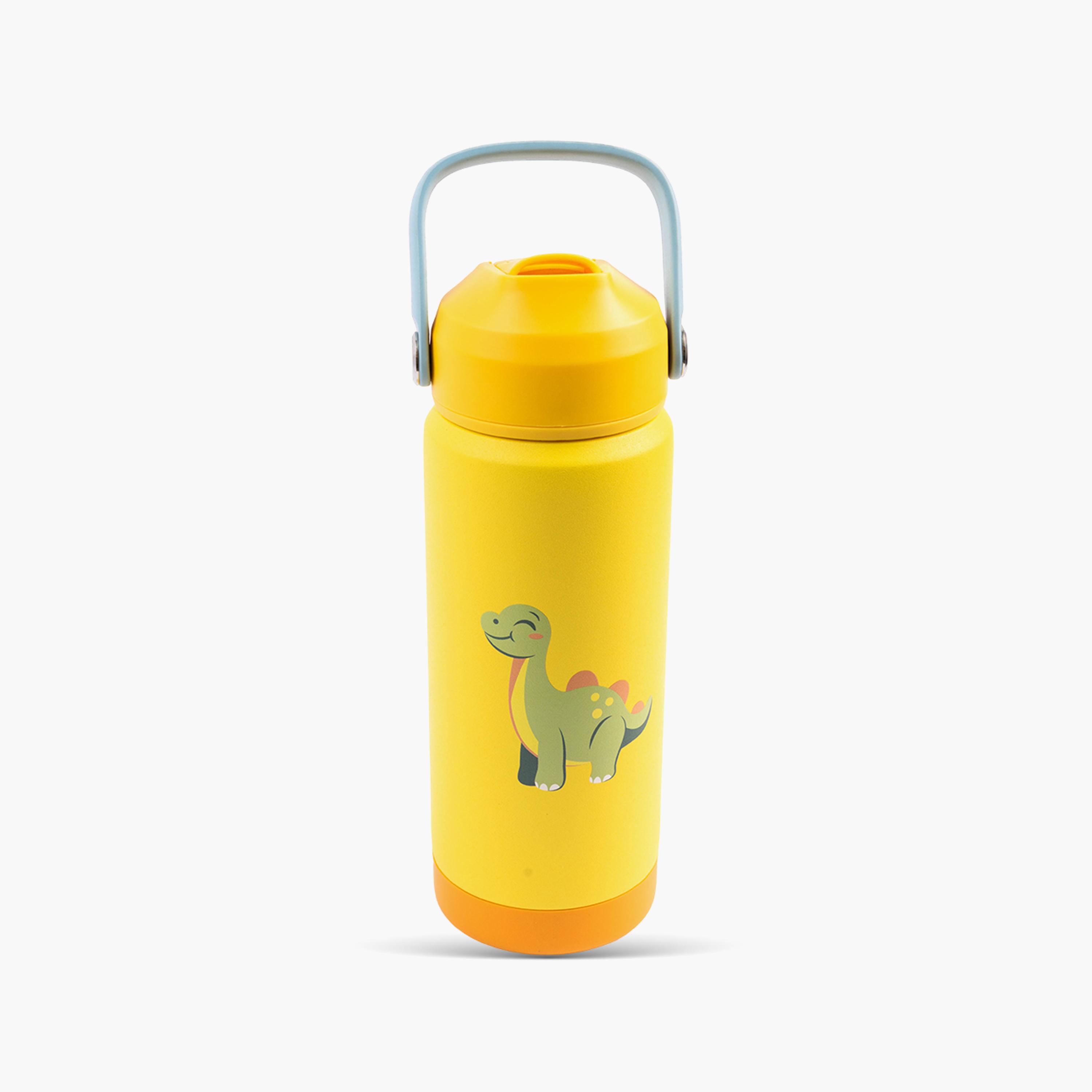 زجاجة ماء معزولة ومضادة للتسرب بمقبض ناعم من كوكوبي - 500 مل - أصفر-school-waterbottles-image-1