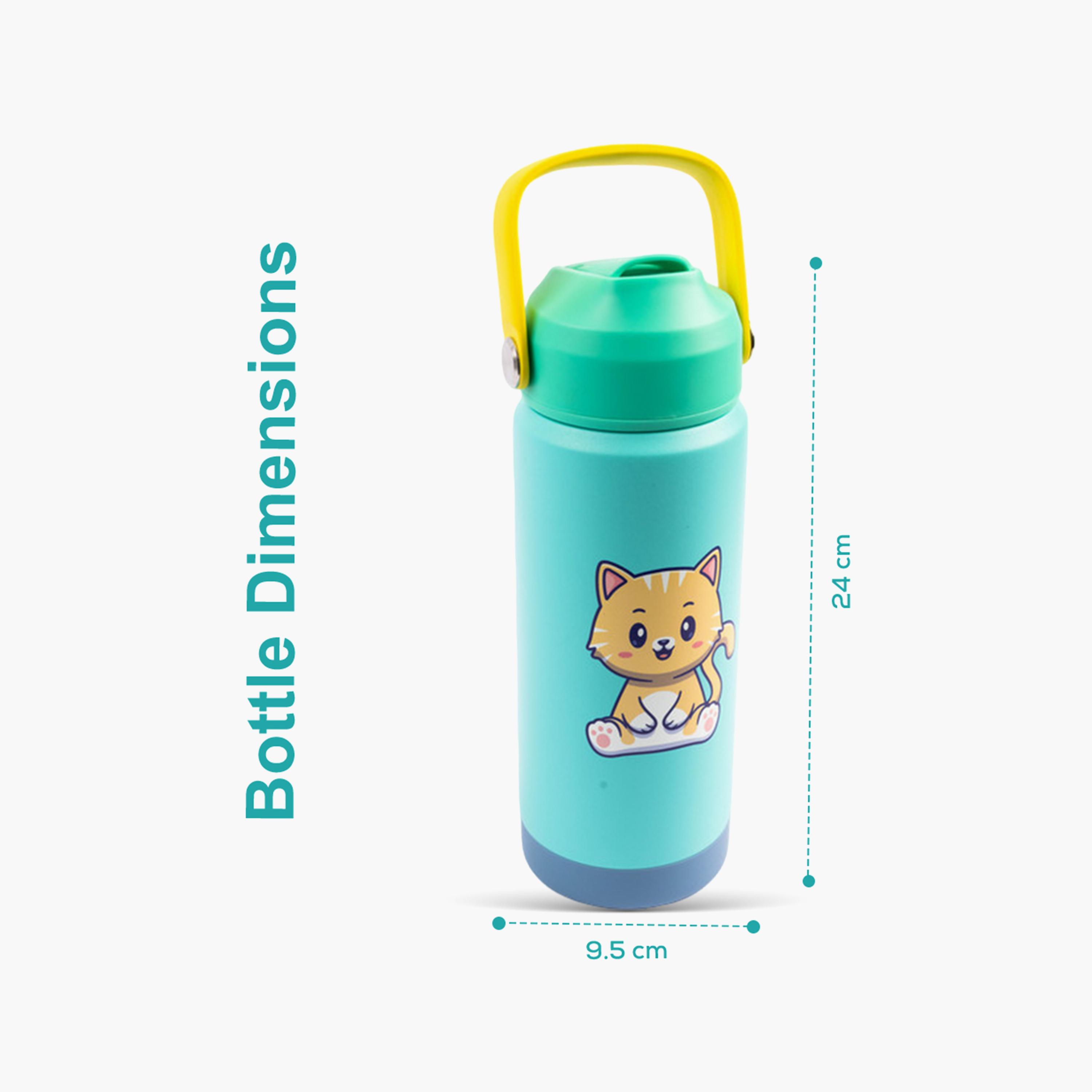 زجاجة ماء معزولة ومضادة للتسرب بمقبض ناعم من كوكوبي - 500 مل - أخضر-school-waterbottles-image-11