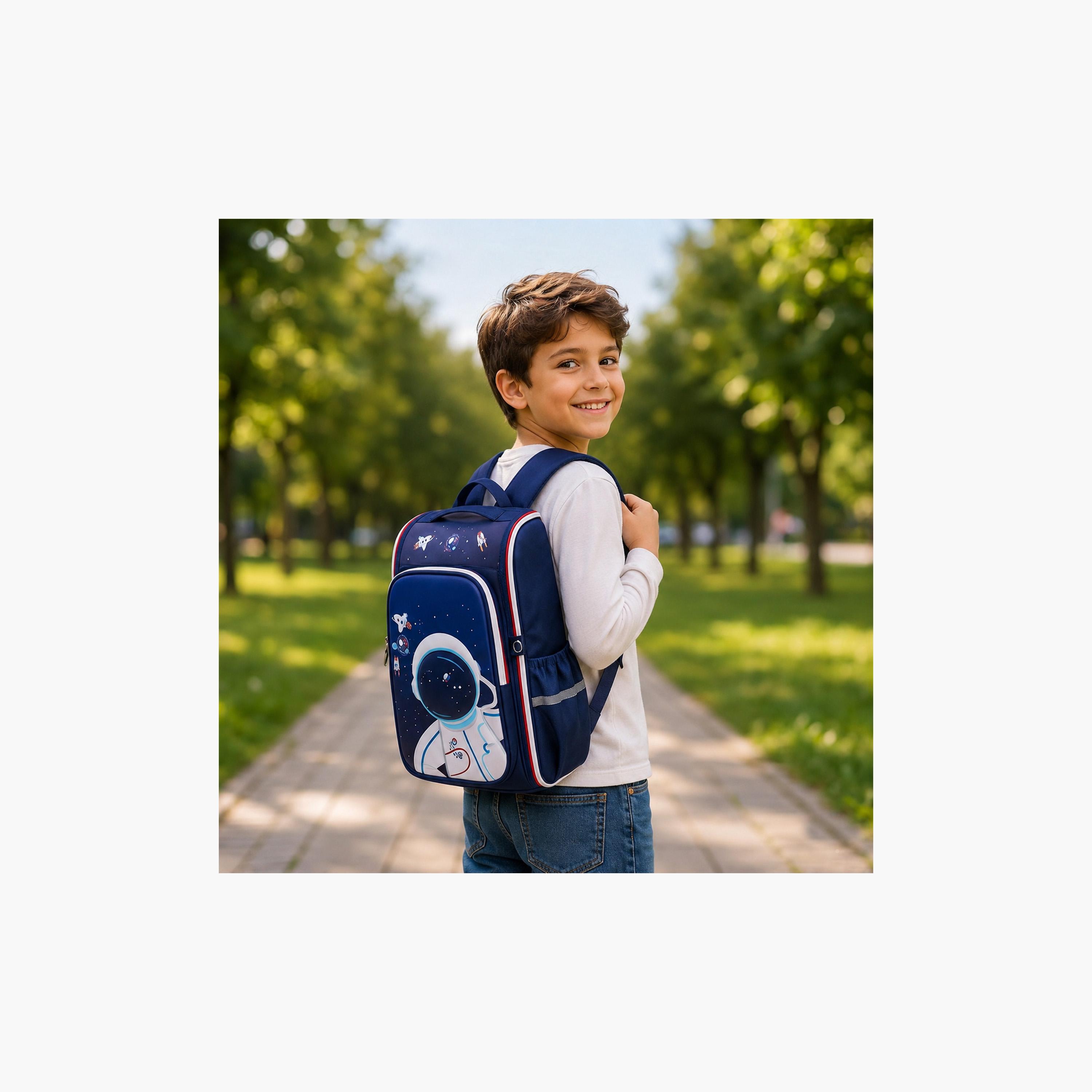 COCOBEE Astronaut Printed Backpack with Adjustable Shoulder Strap - 14.9 inches - Blue-school-bagsandbackpacks-backpacks-image-7