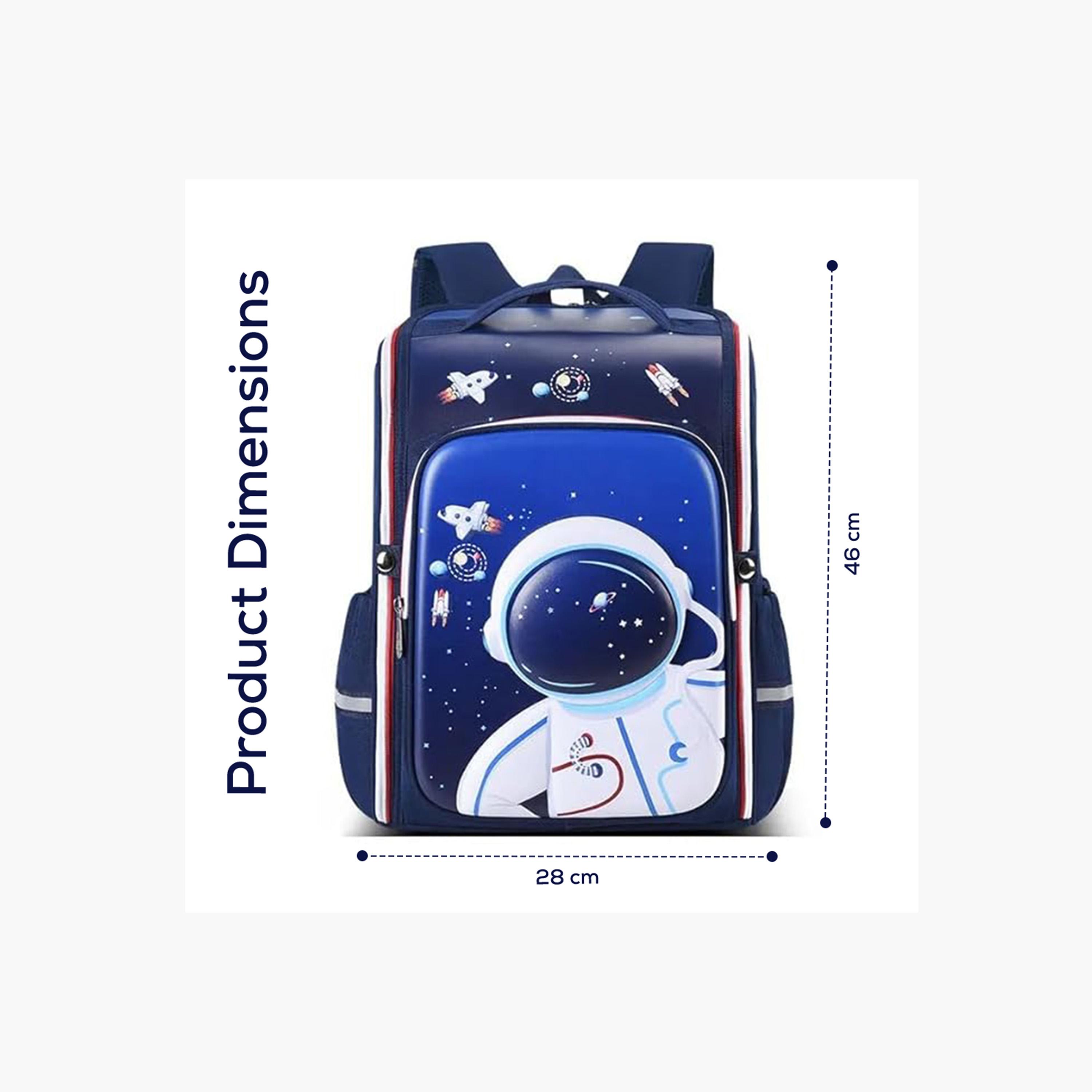 COCOBEE Astronaut Printed Backpack with Adjustable Shoulder Strap - 14.9 inches - Blue-school-bagsandbackpacks-backpacks-image-9