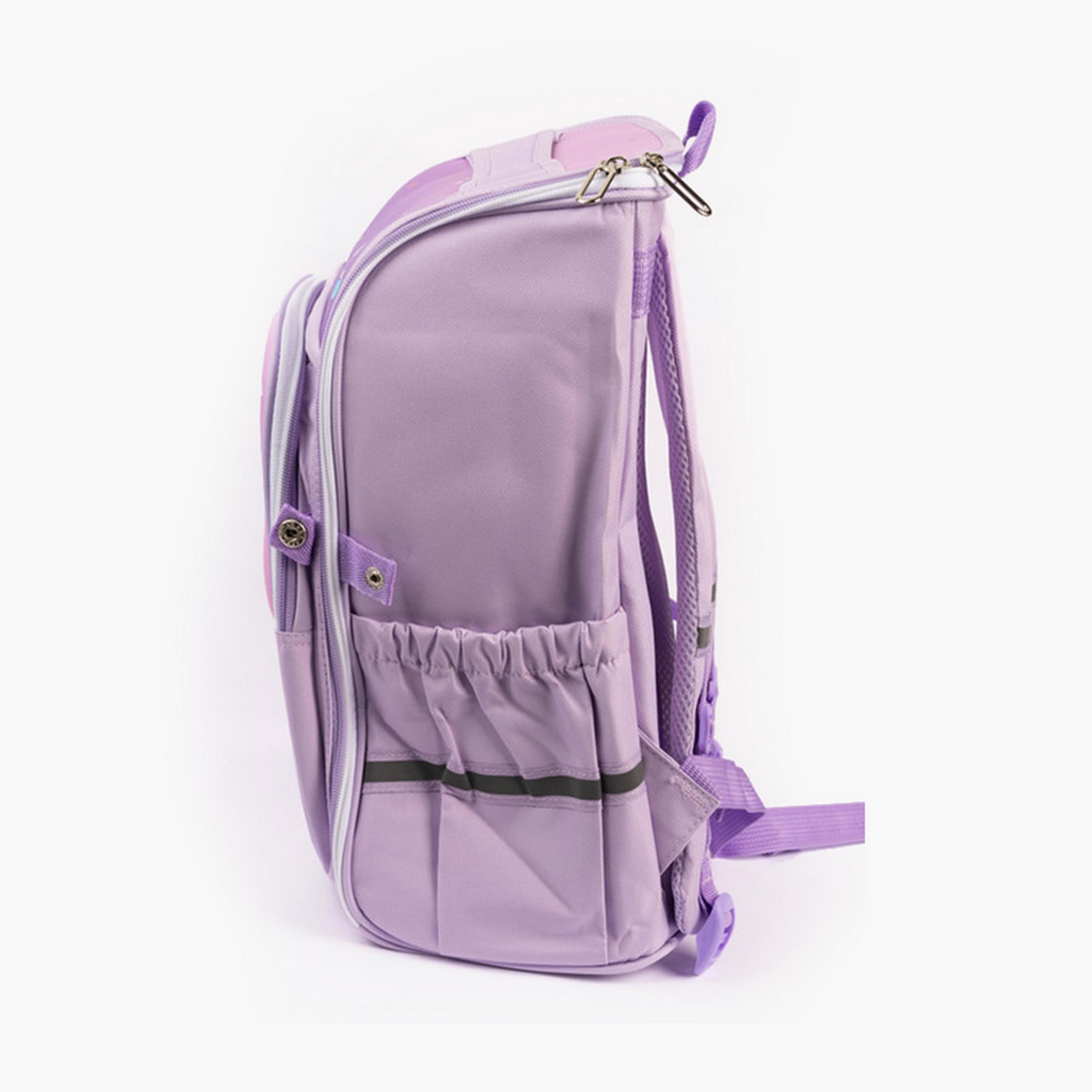 COCOBEE Unicorn Printed Backpack with Adjustable Shoulder Strap - 15 inches - Purple-school-bagsandbackpacks-backpacks-image-2