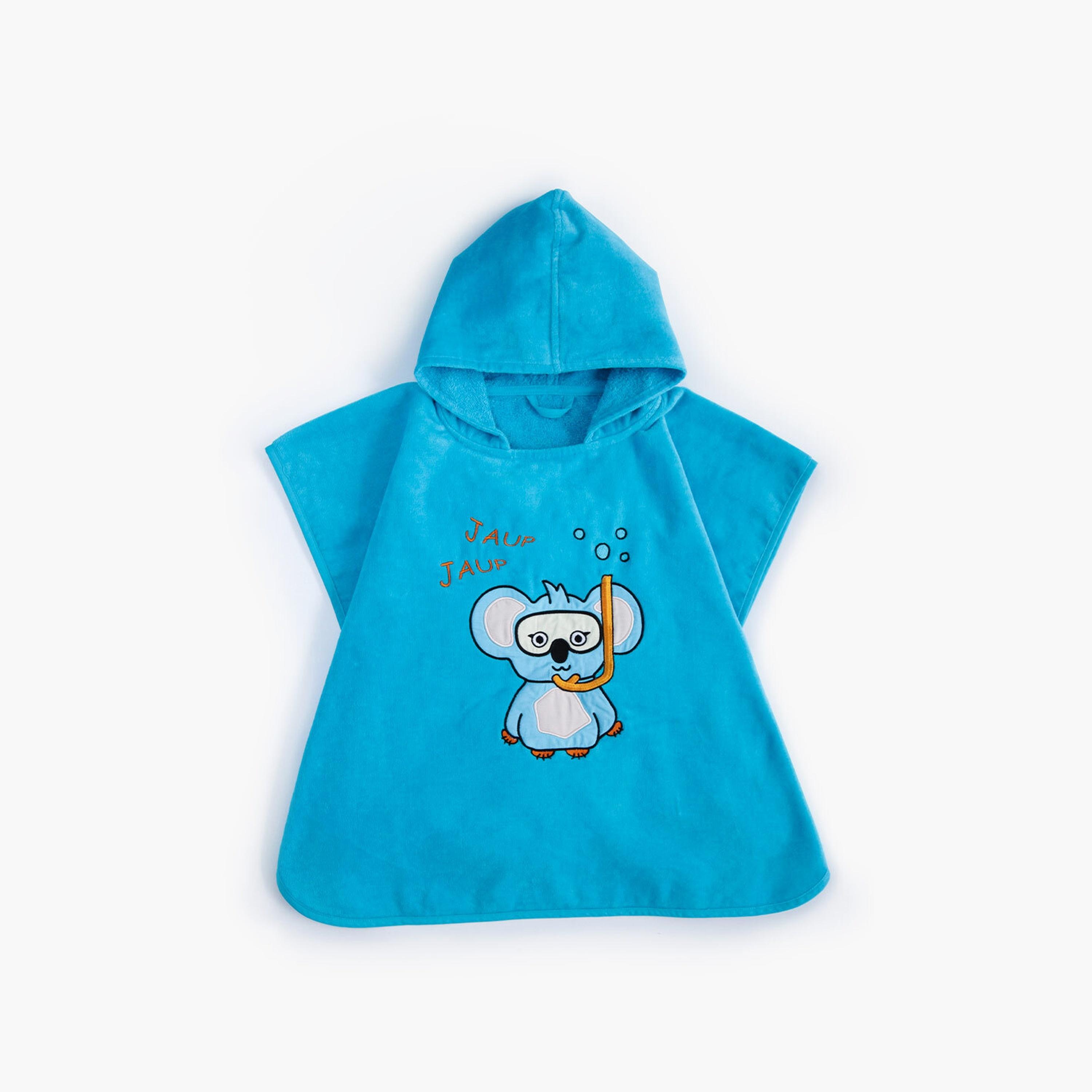 Biggdesign Cool Koala Printed Hooded Poncho - Blue-baby-bathandcare-towels-image-1