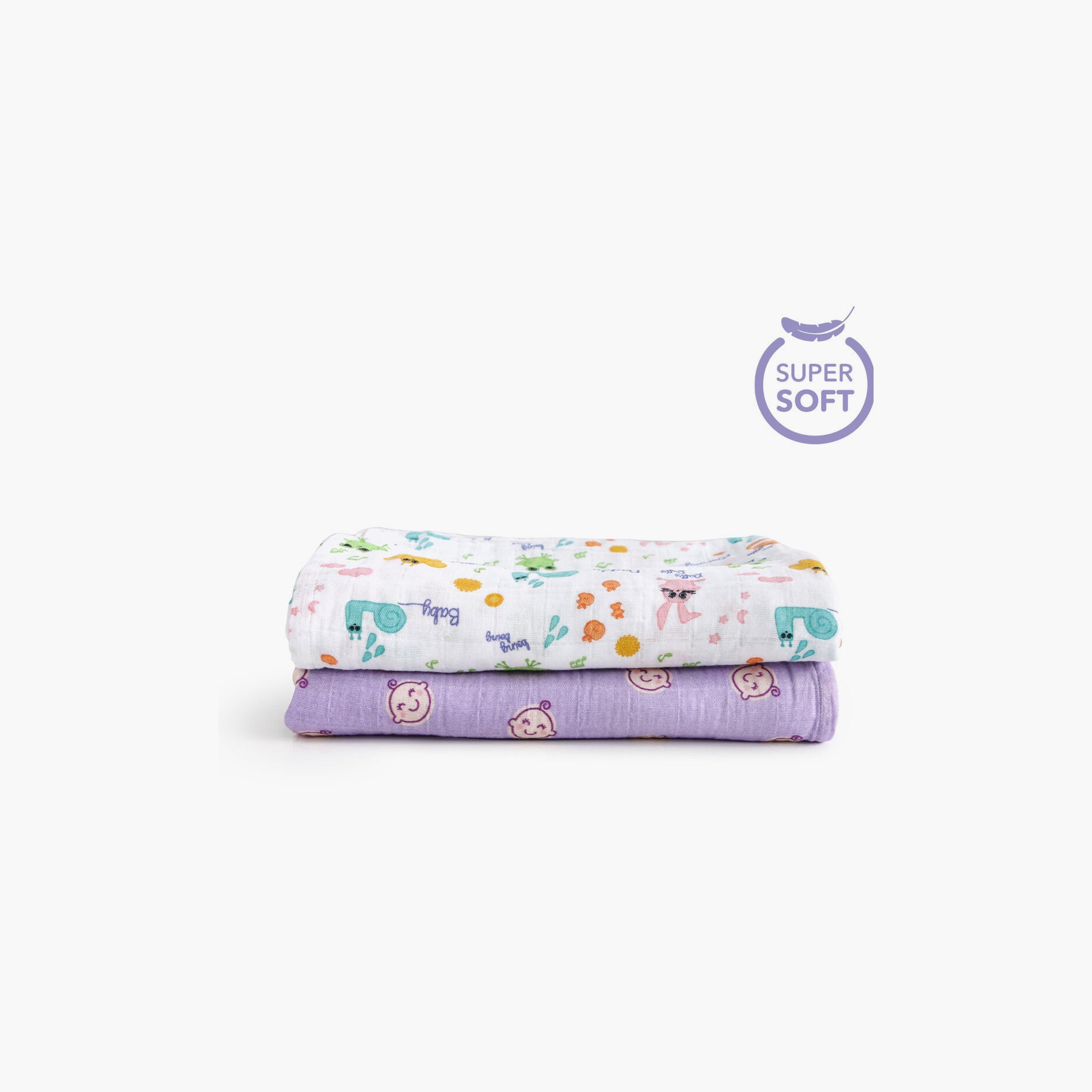 Biggdesign 2-Piece Friends Baby Printed Soft & Breathable Swaddle Blanket - Multicolour-baby-nursery-blanketsandswaddles-blanketsandquilts-image-3