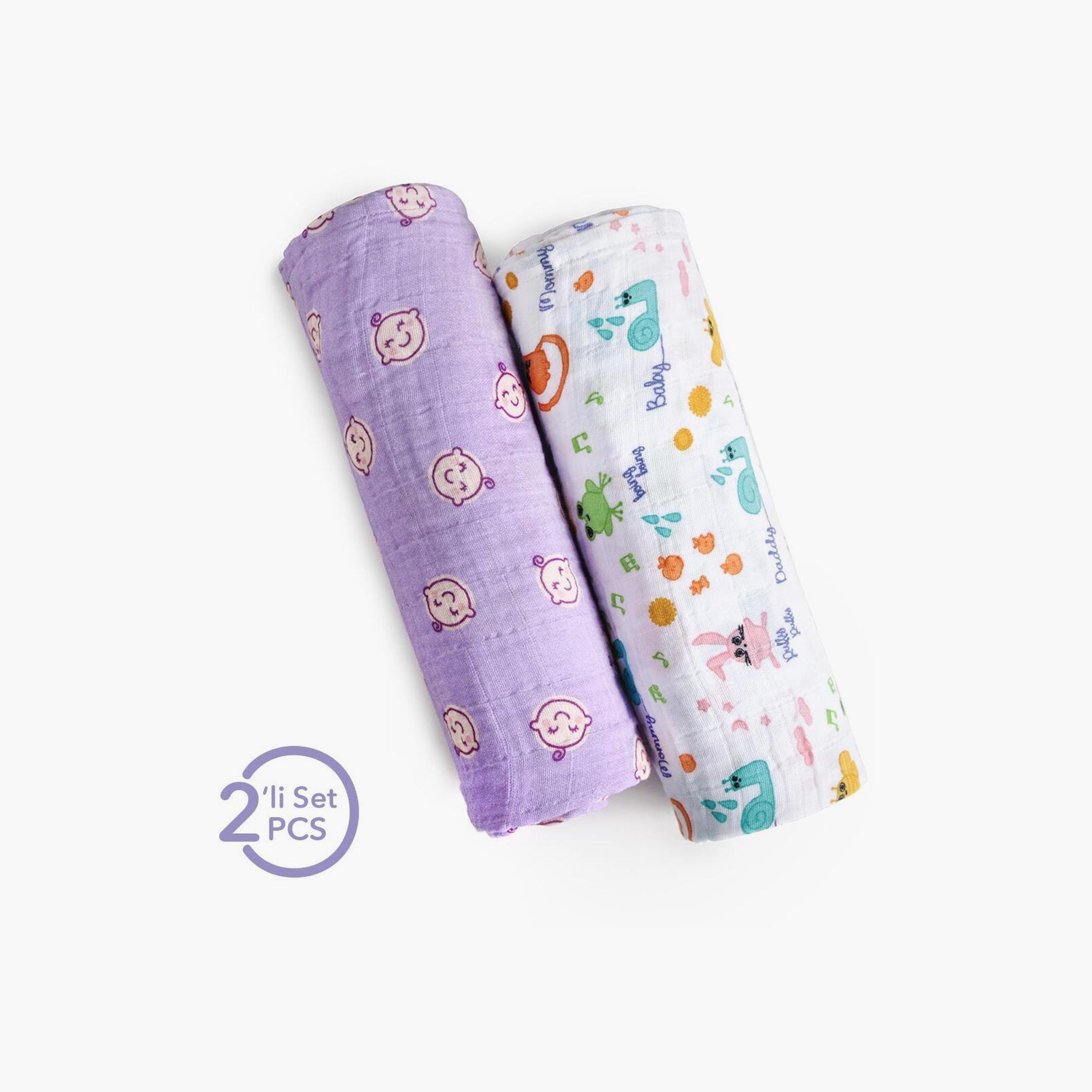 Biggdesign 2-Piece Friends Baby Printed Soft & Breathable Swaddle Blanket - Multicolour-baby-nursery-blanketsandswaddles-blanketsandquilts-image-5