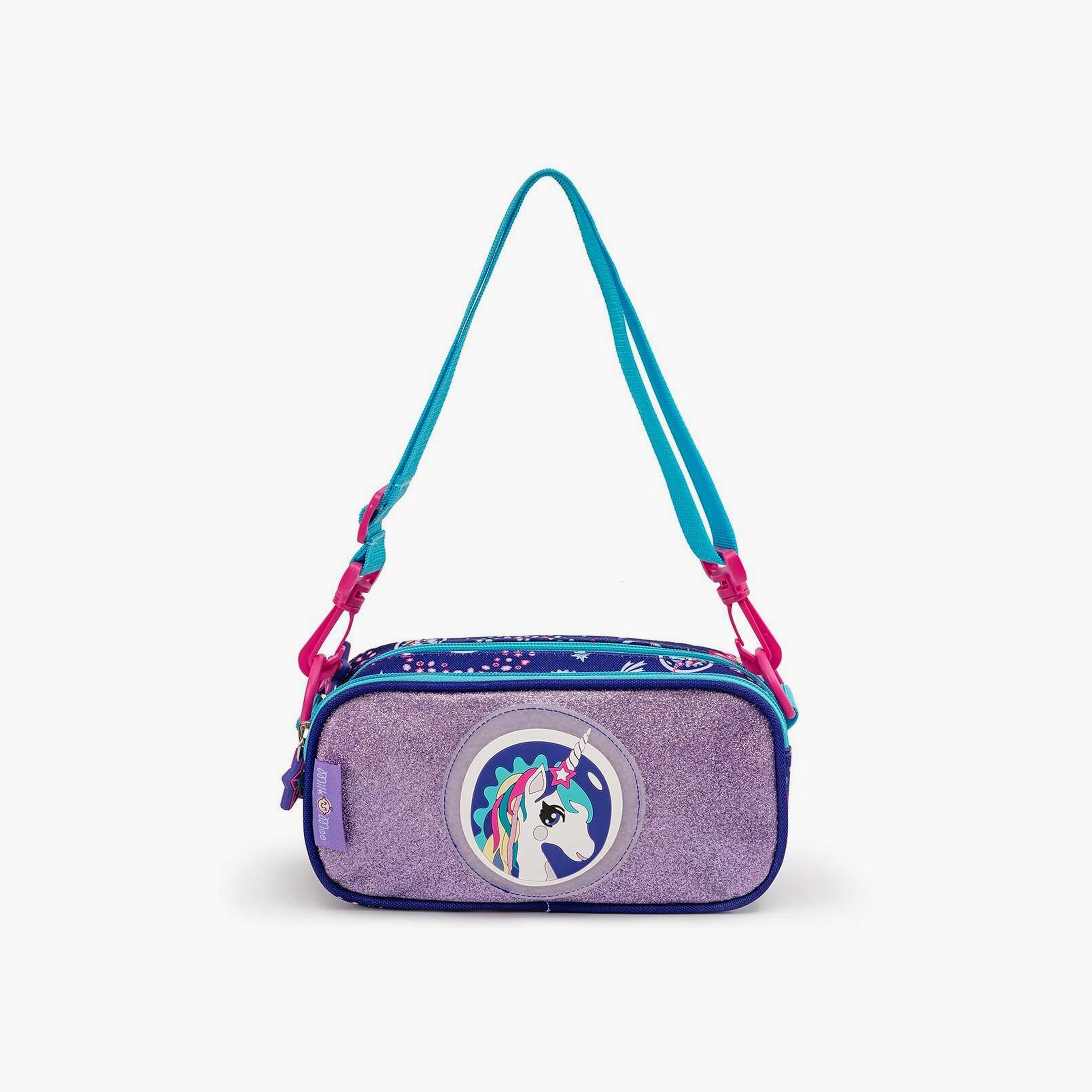 Biggdesign Ayris Printed Fanny Pack Featured Pencil Case - Blue & Purple-school-stationery-pencilcases-image-1