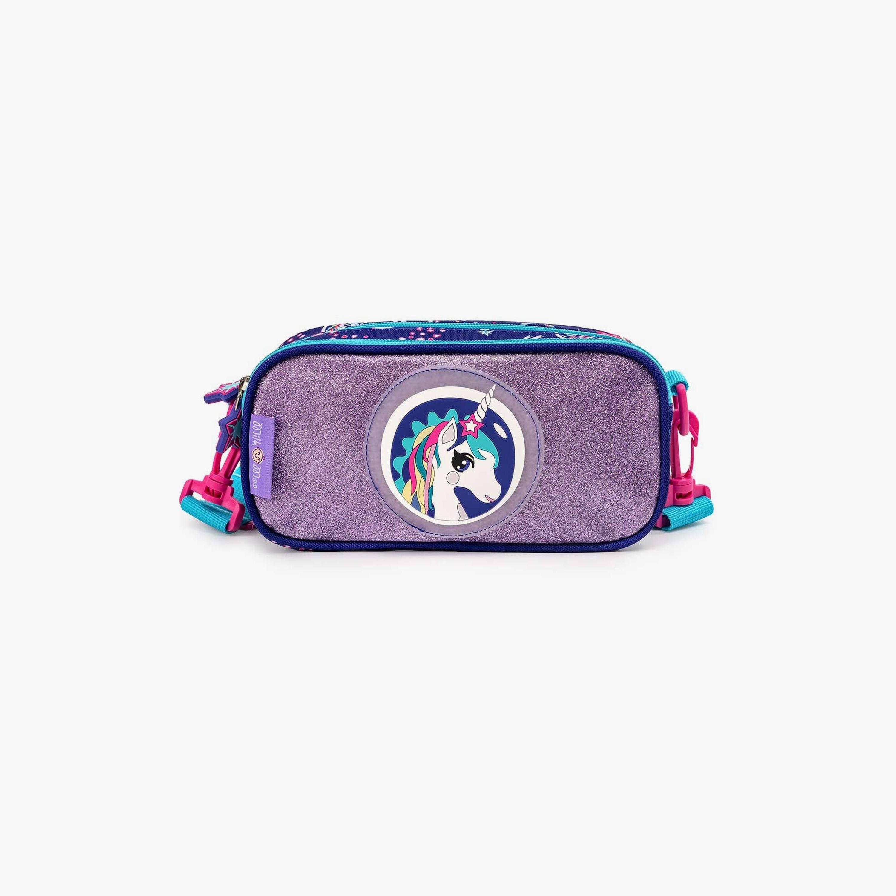 Biggdesign Ayris Printed Fanny Pack Featured Pencil Case - Blue & Purple-school-stationery-pencilcases-image-2
