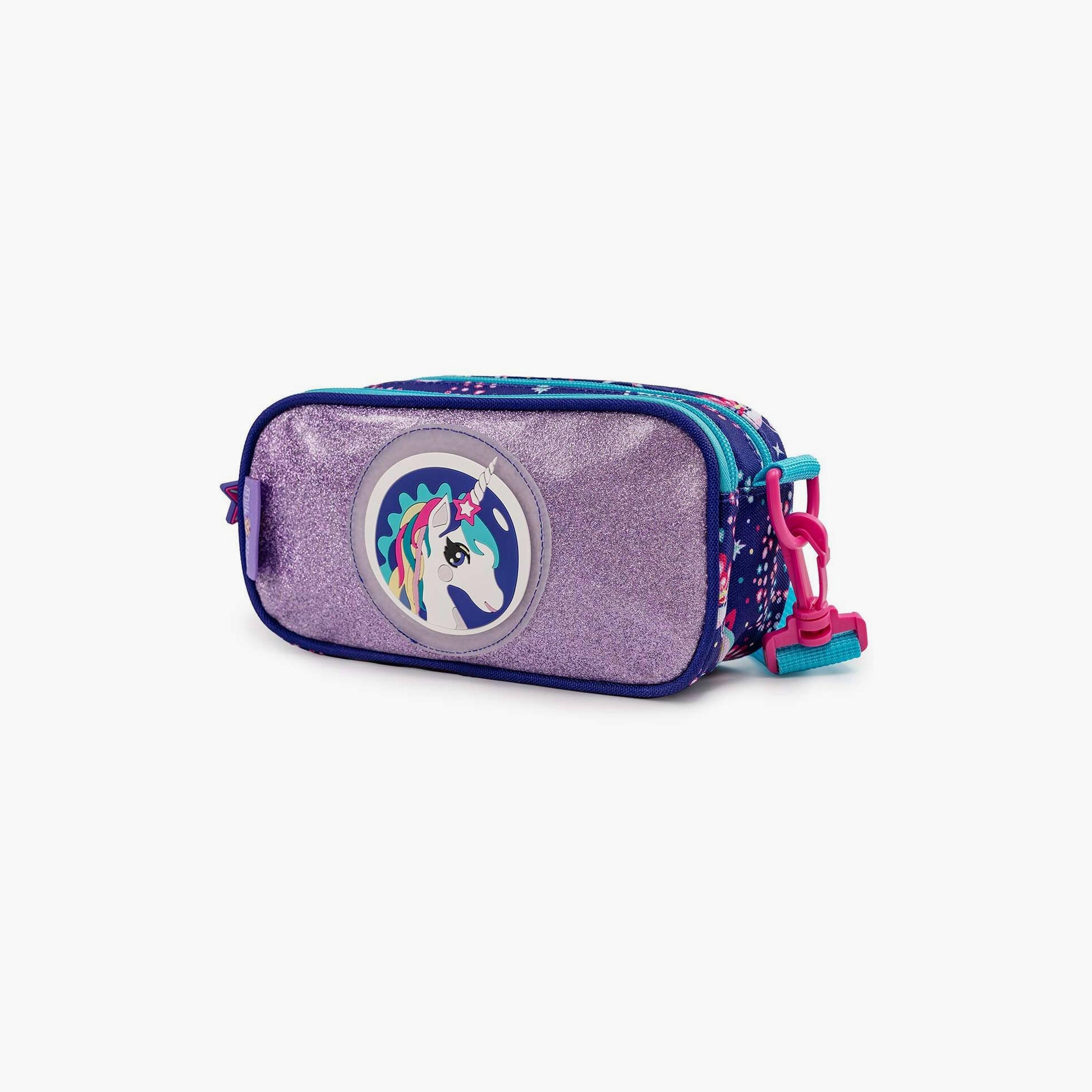 Biggdesign Ayris Printed Fanny Pack Featured Pencil Case - Blue & Purple-school-stationery-pencilcases-image-3