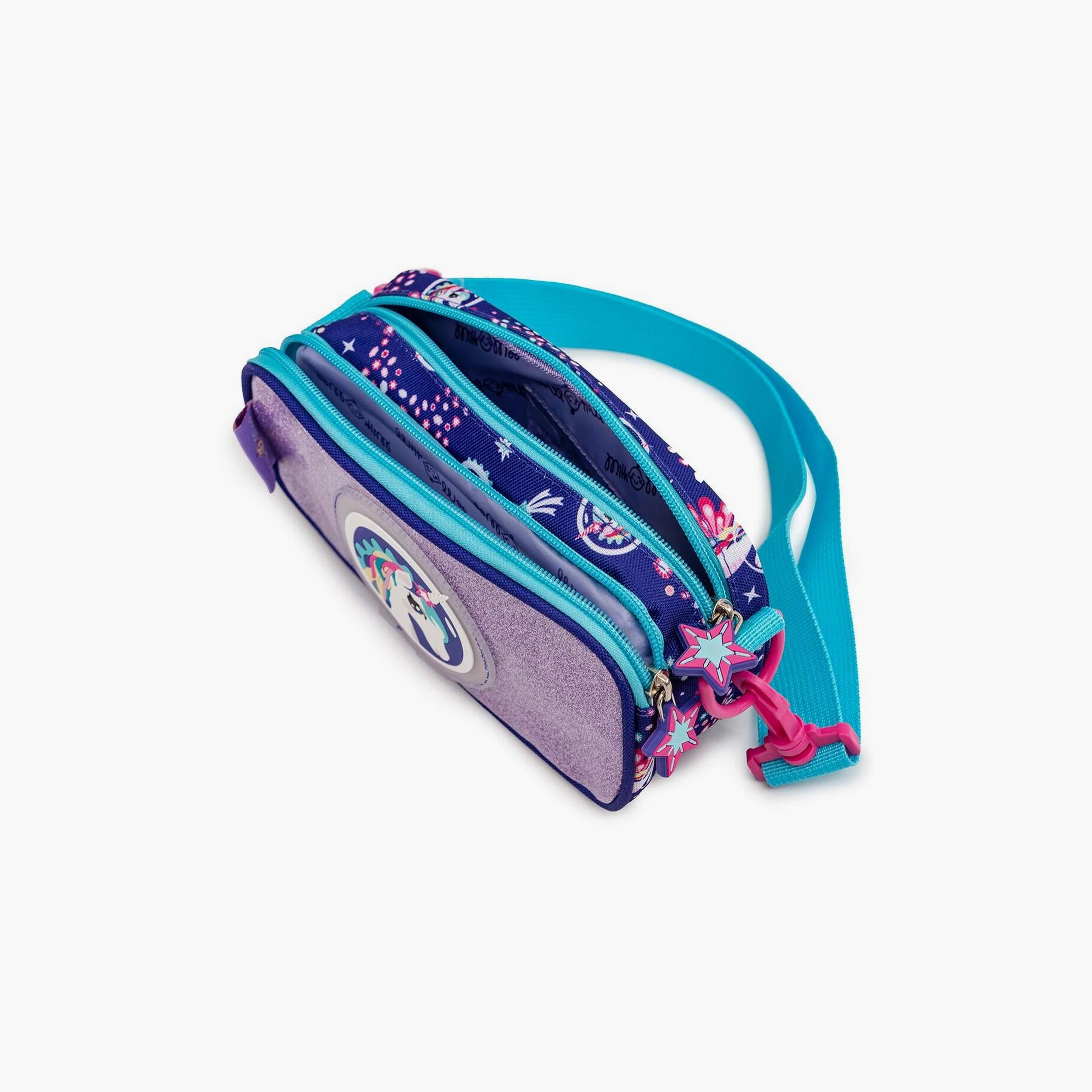 Biggdesign Ayris Printed Fanny Pack Featured Pencil Case - Blue & Purple-school-stationery-pencilcases-image-6