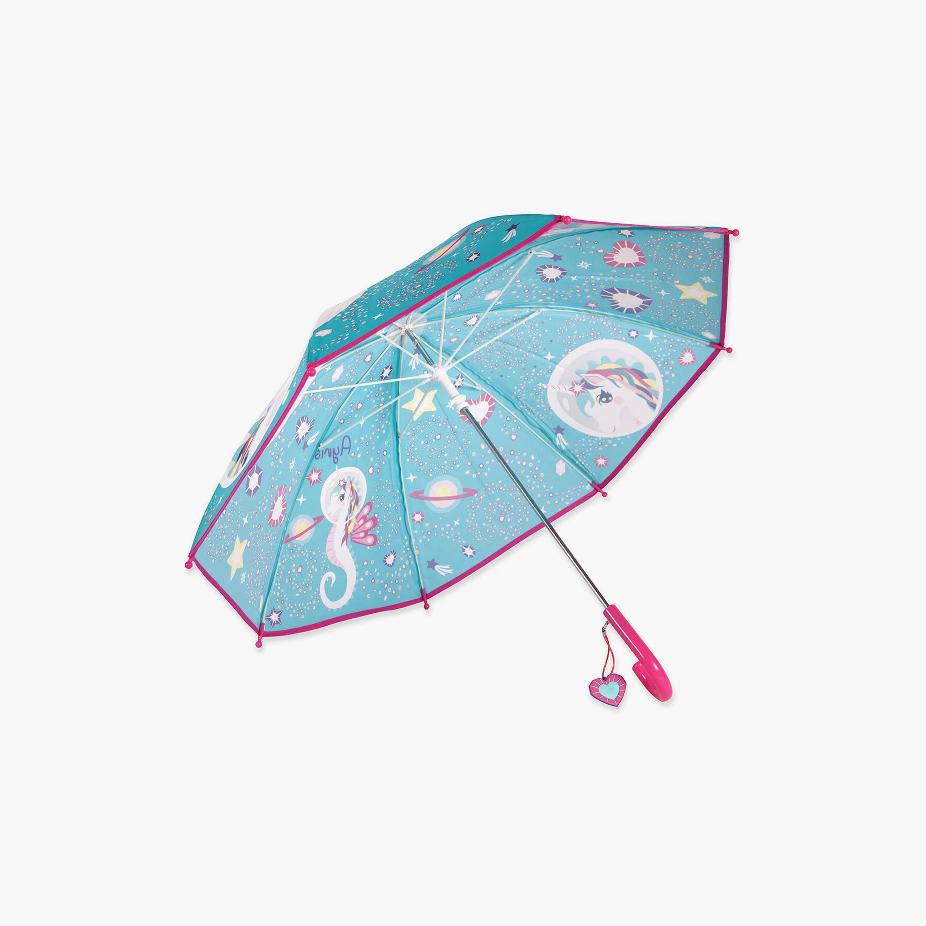 Biggdesign Milkyway Ayris Printed 8 Ribs Folding Umbrella - Blue-baby-gear-travelaccessories-image-3