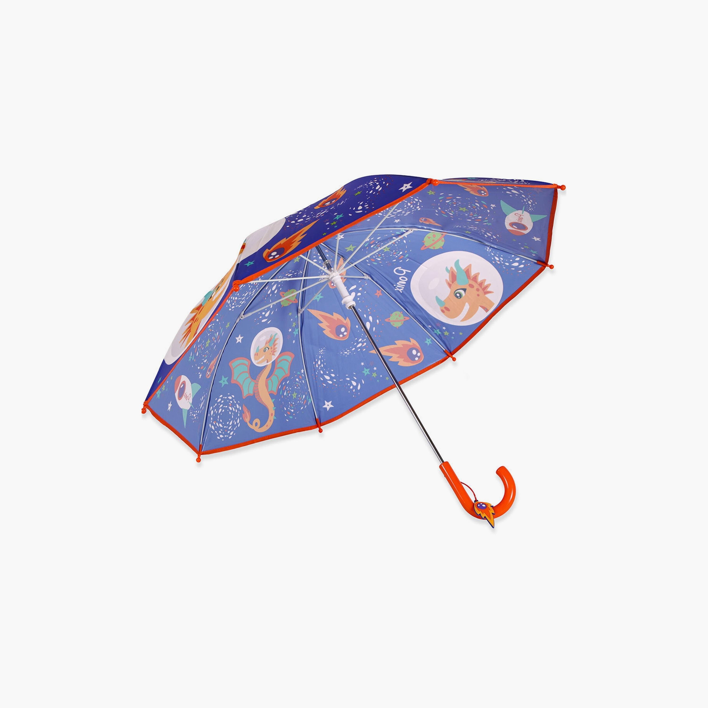 Biggdesign Milkyway Ponix Printed 8 Ribs Folding Umbrella - Blue-baby-gear-travelaccessories-image-3