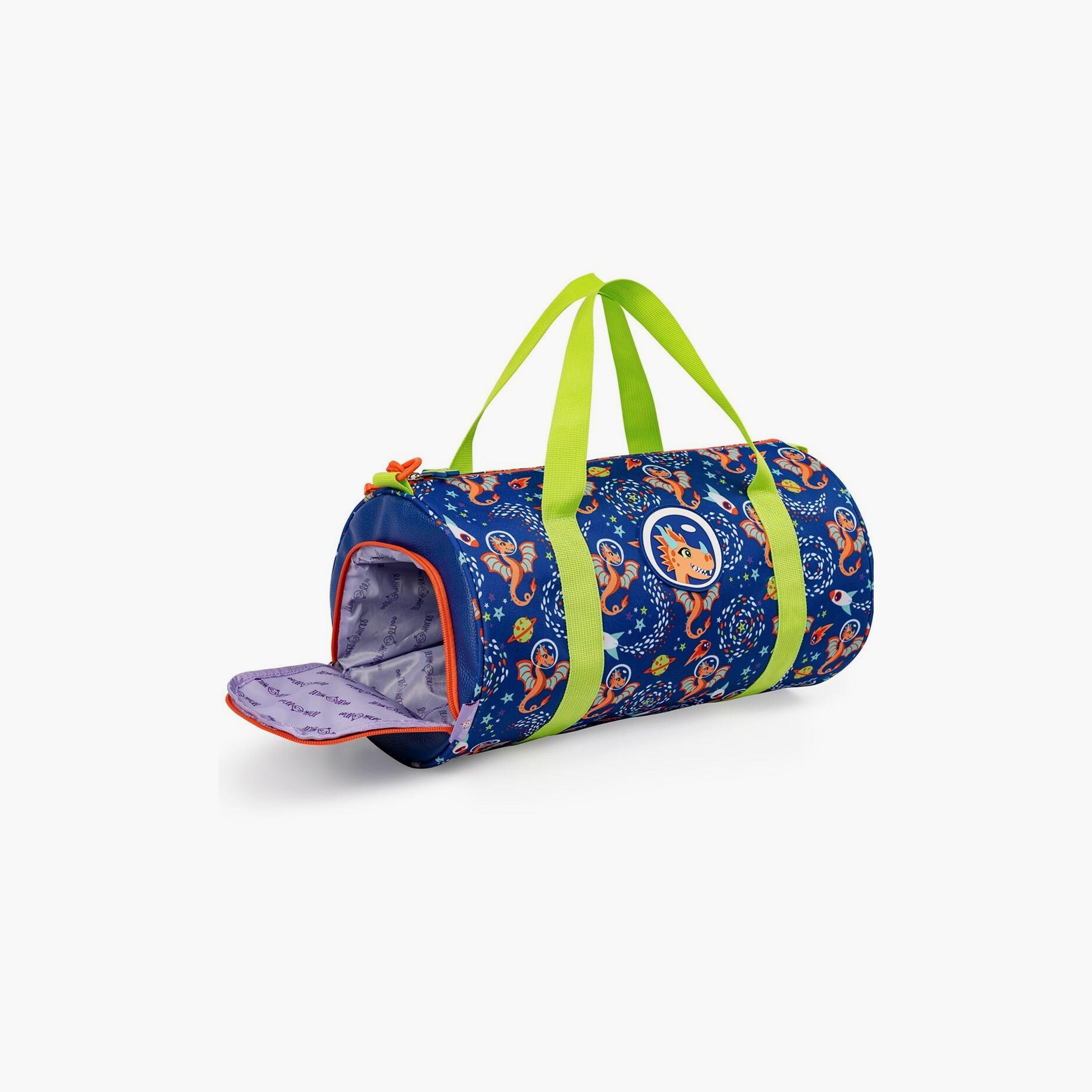 Biggdesign Ponix Printed Duffle Bag with Adjustable Strap & Shoe Compartment- Blue-school-bagsandbackpacks-backpacks-image-1