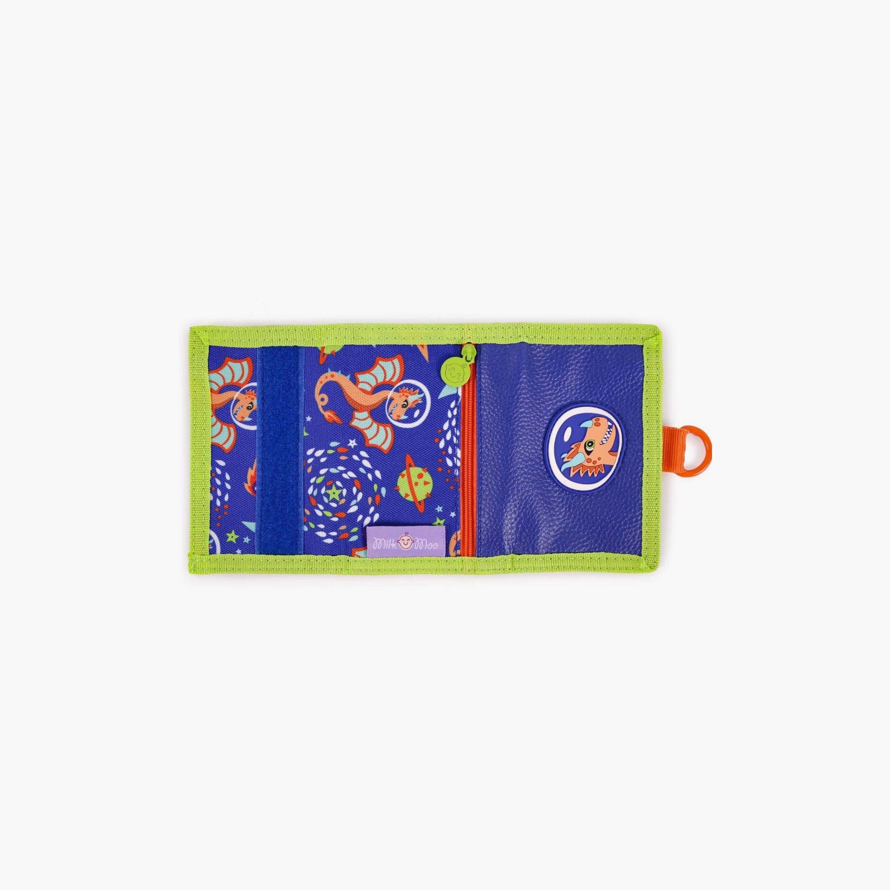 Biggdesign 2-Piece Ponix Printed Wallet & Coin Purse - Blue-school-stationery-pencilcases-image-4