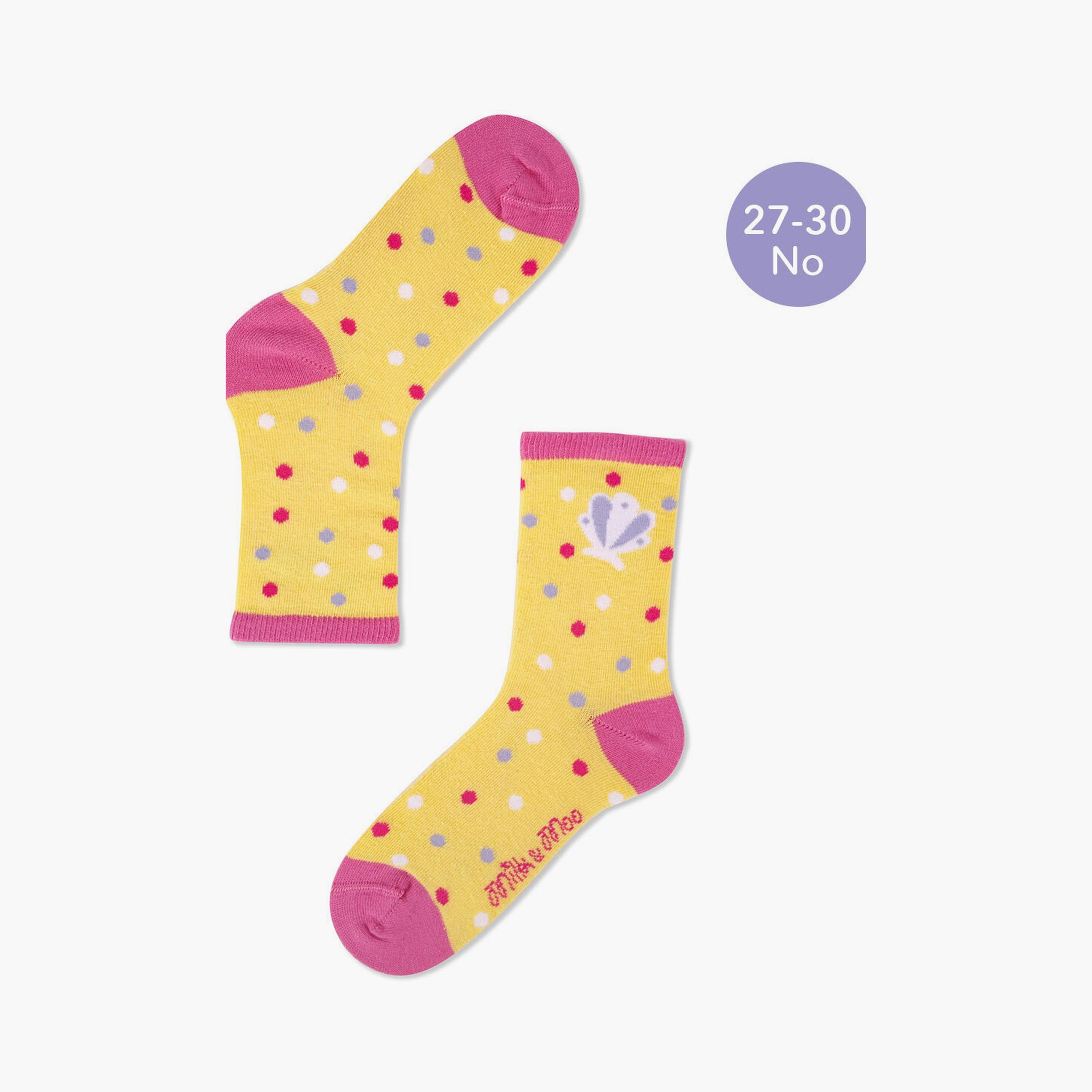 Biggdesign 5 Pair of Printed Socks - Little Mermaid - Multicolour-girls-accessories-socks-image-5