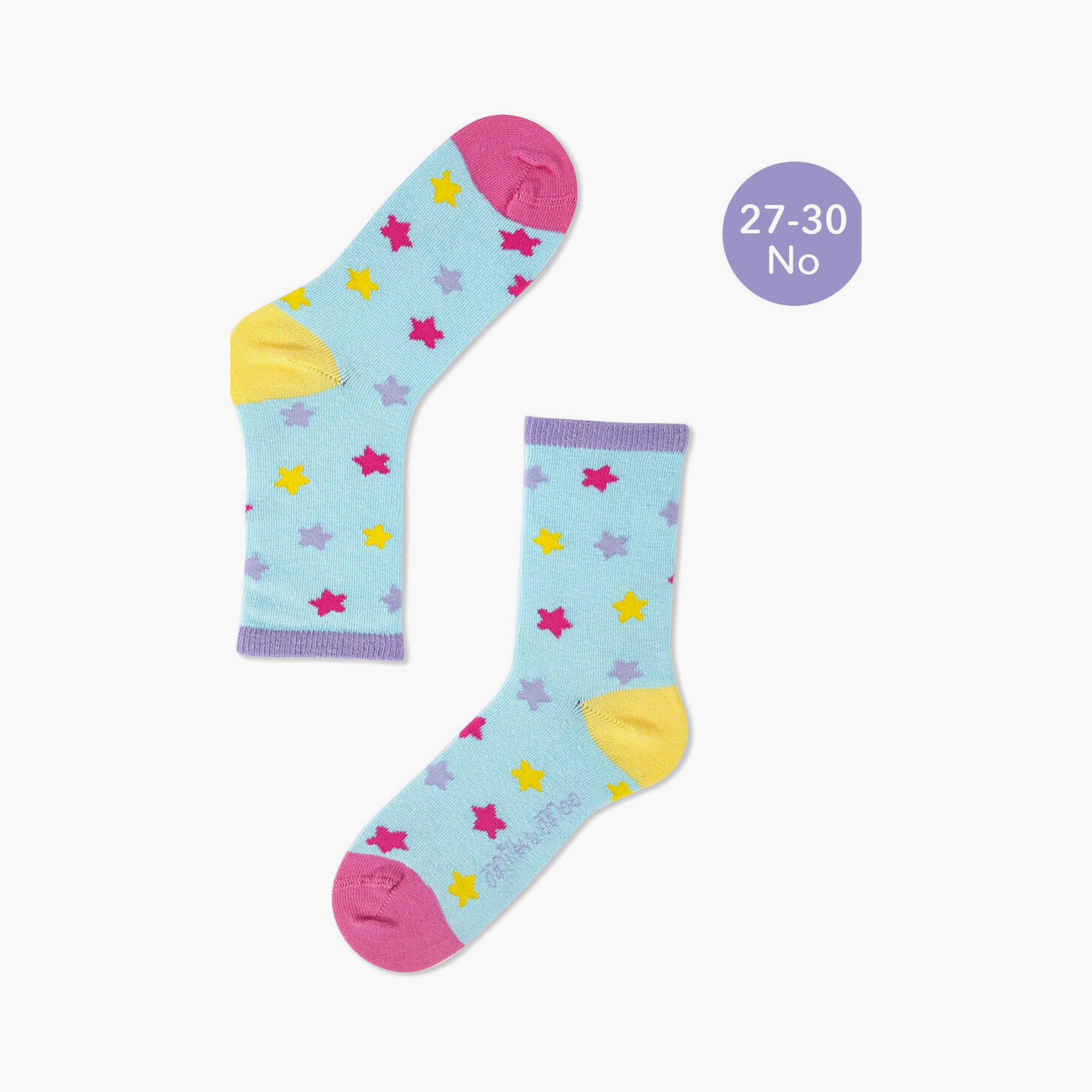 Biggdesign 5 Pair of Printed Socks - Little Mermaid - Multicolour-girls-accessories-socks-image-8