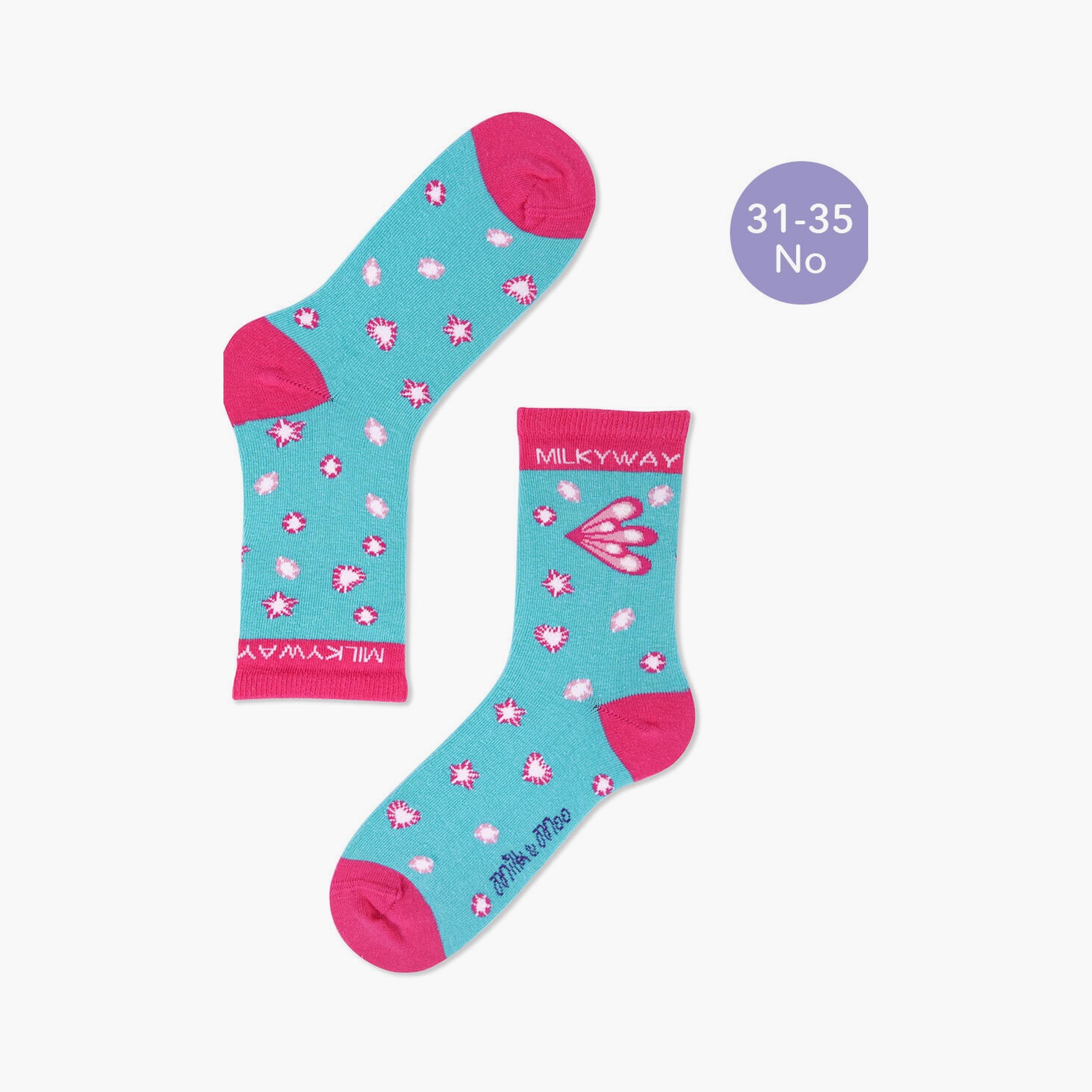 Biggdesign 5 Pair of Printed Socks - Ayris - Multicolour-girls-accessories-socks-image-7