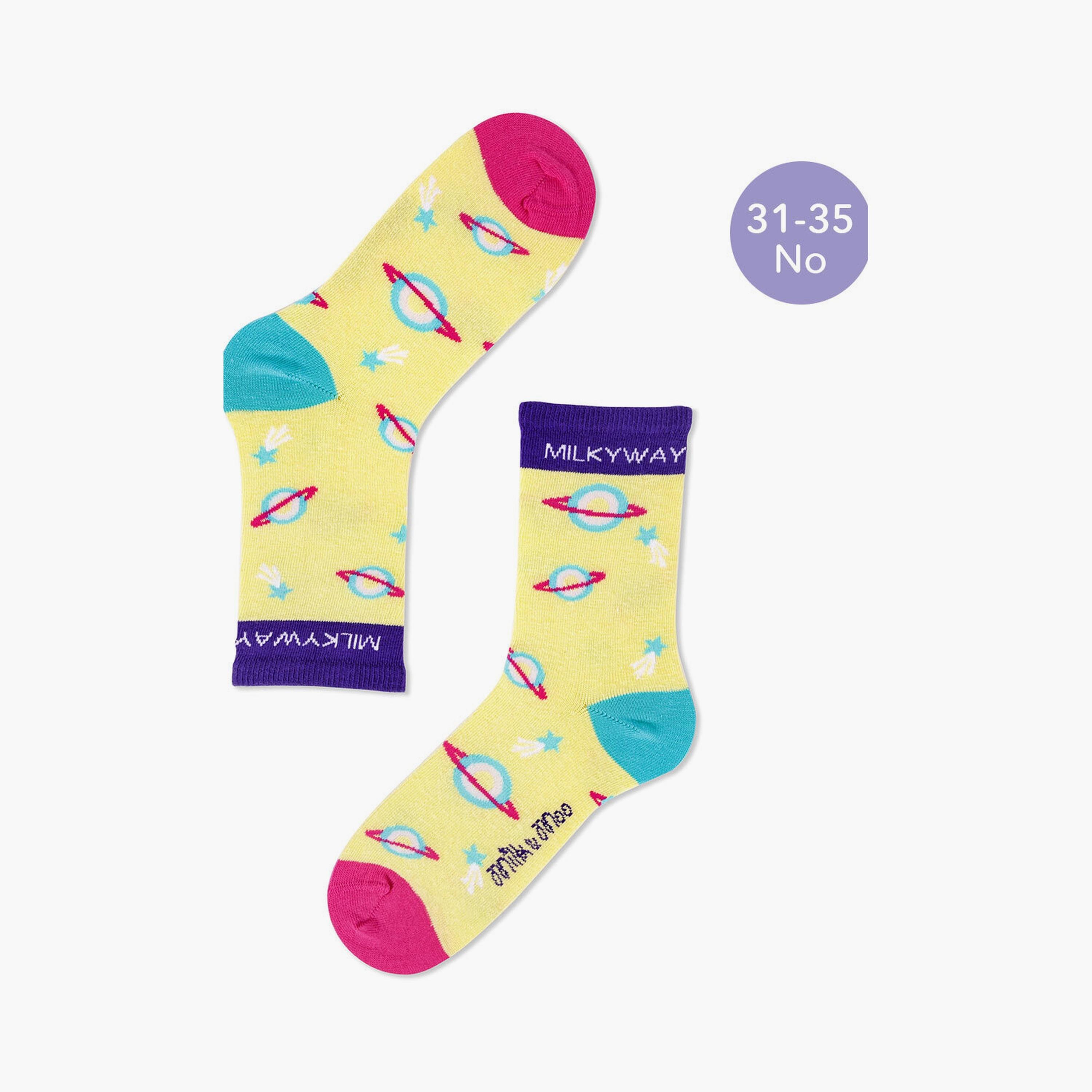 Biggdesign 5 Pair of Printed Socks - Ayris - Multicolour-girls-accessories-socks-image-8
