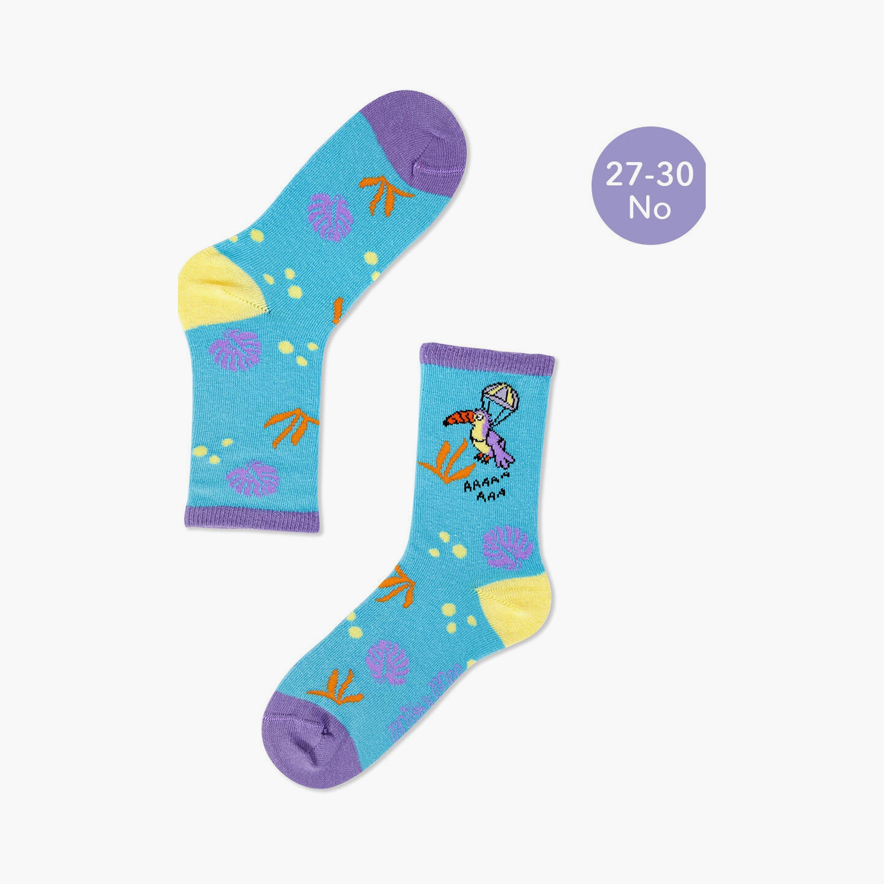 Biggdesign 5 Pair of Printed Socks - Jungle Friends - Multicolour-boys-accessories-socks-image-8