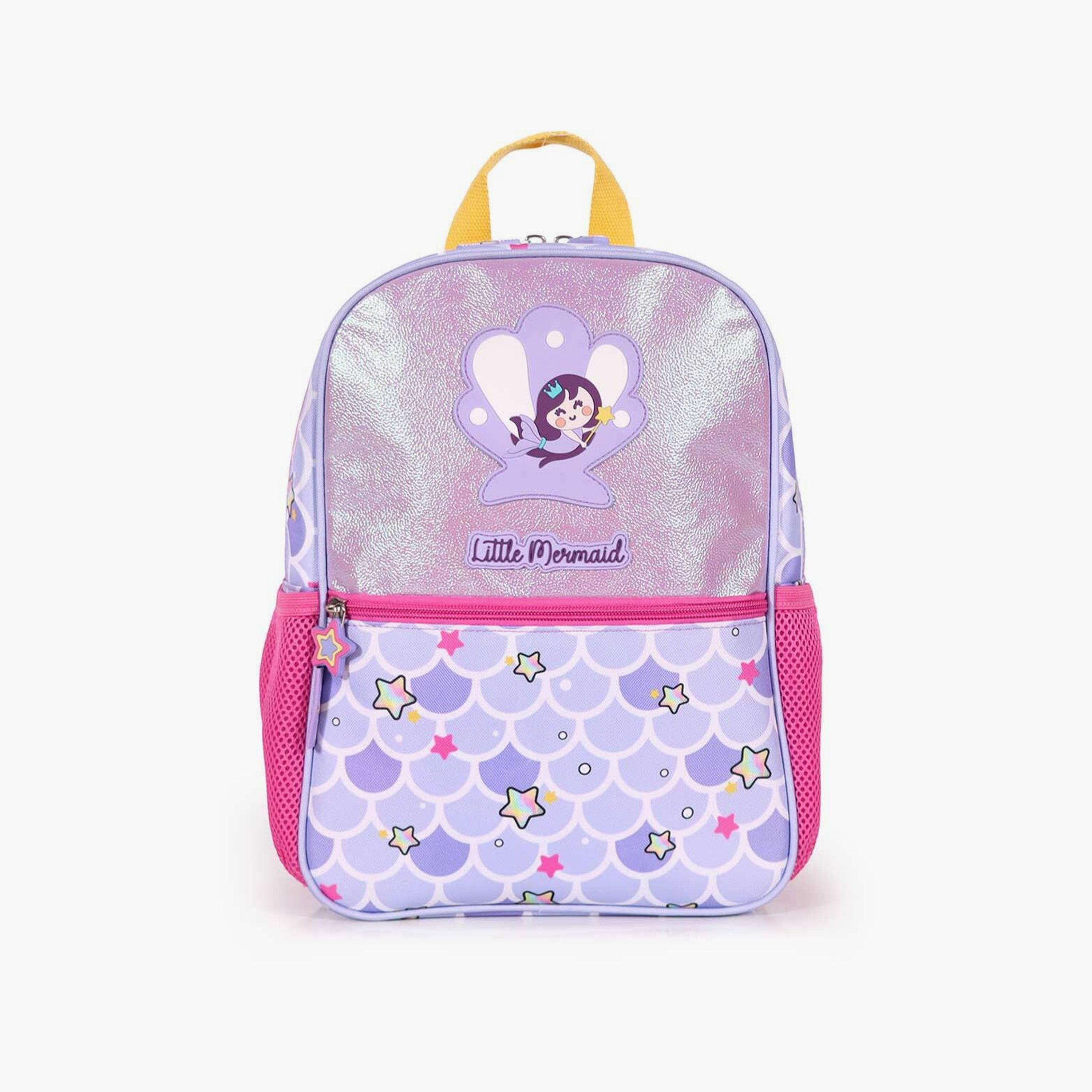 Biggdesign Little Mermaid Printed Ride-On Suitcase & Kids Backpack Set - Purple-school-bagsandbackpacks-sets-image-3
