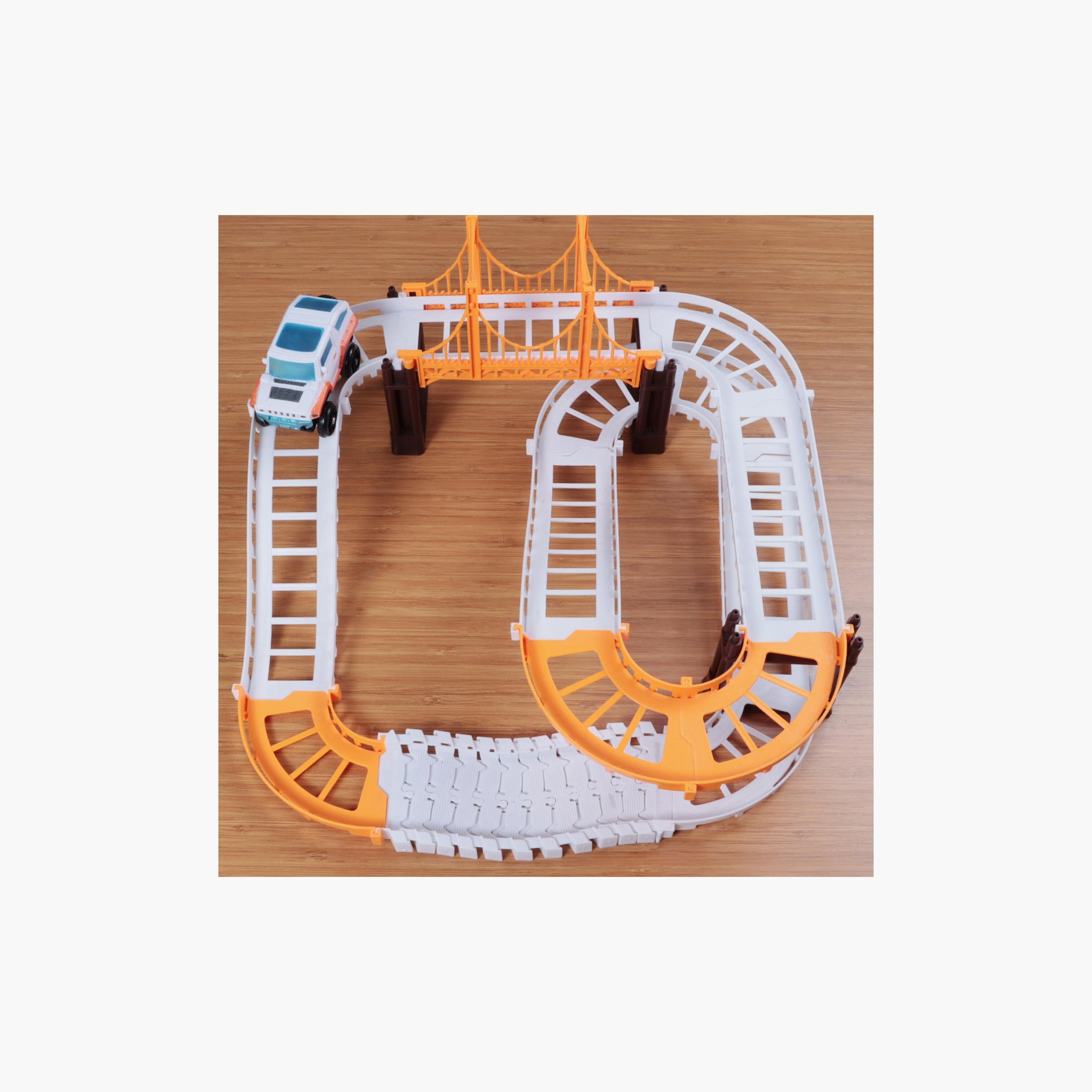 طقم مسار فضائي ومركبة أوجي موجي من بيج ديزاين - أبيض وبرتقالي-toys-playvehicles-vehicleplaysets-image-5