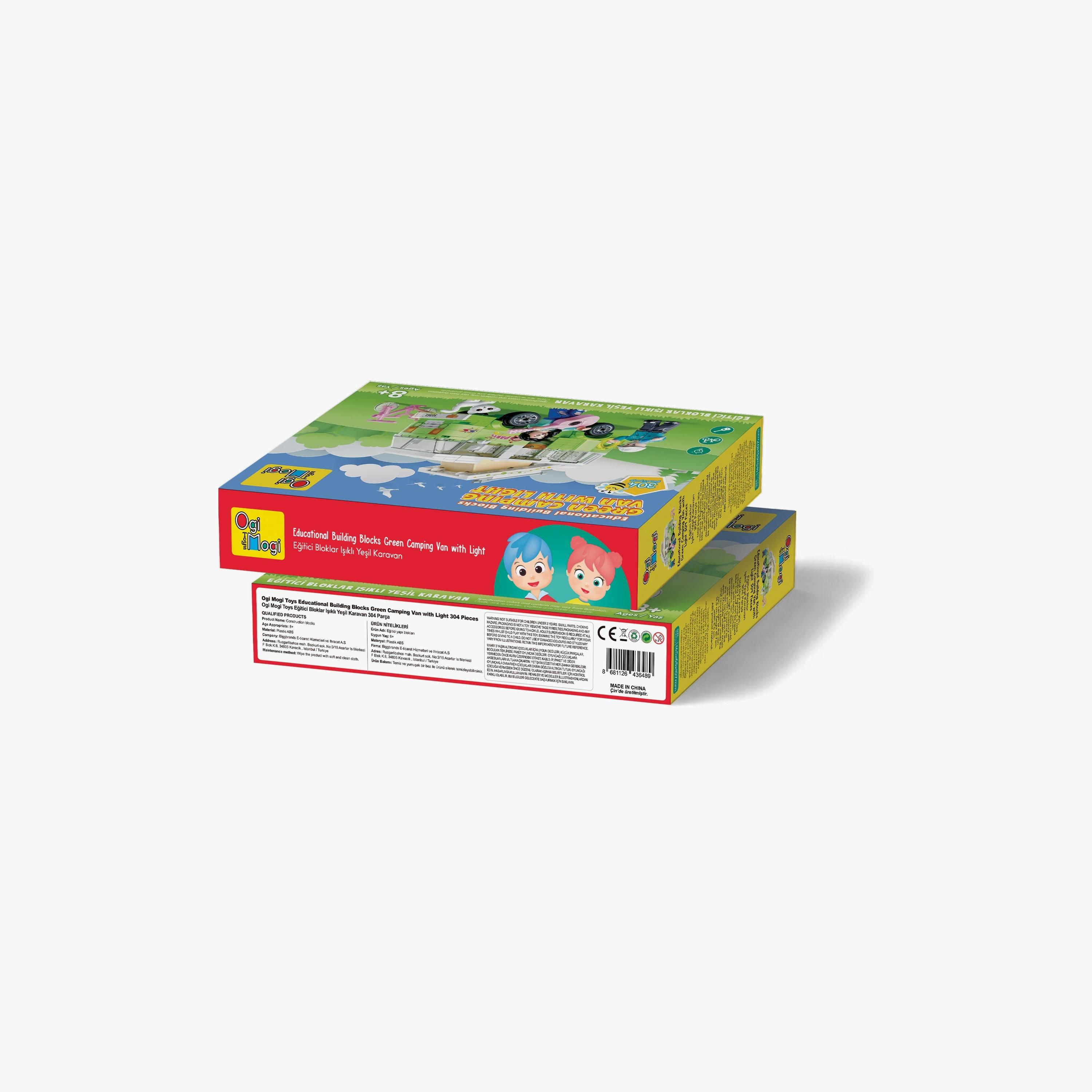 مكعبات بناء تعليمية أوجي موجي من بيج ديزاين من 304 قطعة - سيارة تخييم - أخضر-toys-buildingblocks-blocks-image-6
