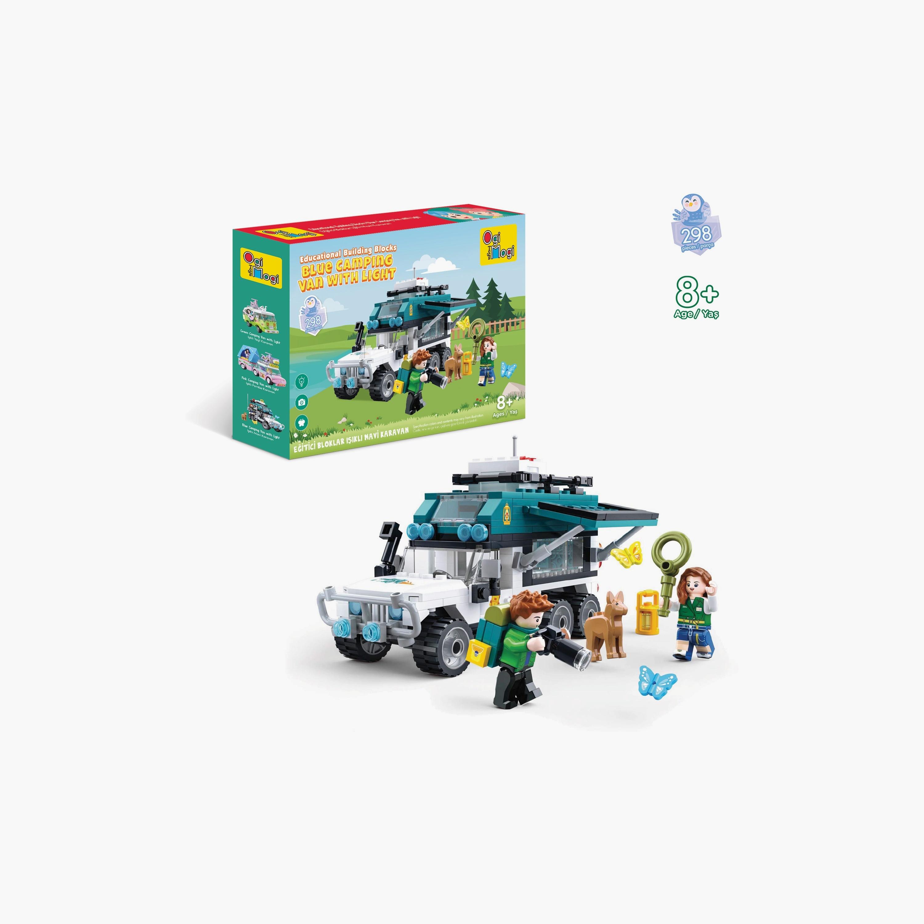 Biggdesign 298-Piece Ogi Mogi Educational Building Blocks - Camping Van - Blue-toys-buildingblocks-blocks-image-2