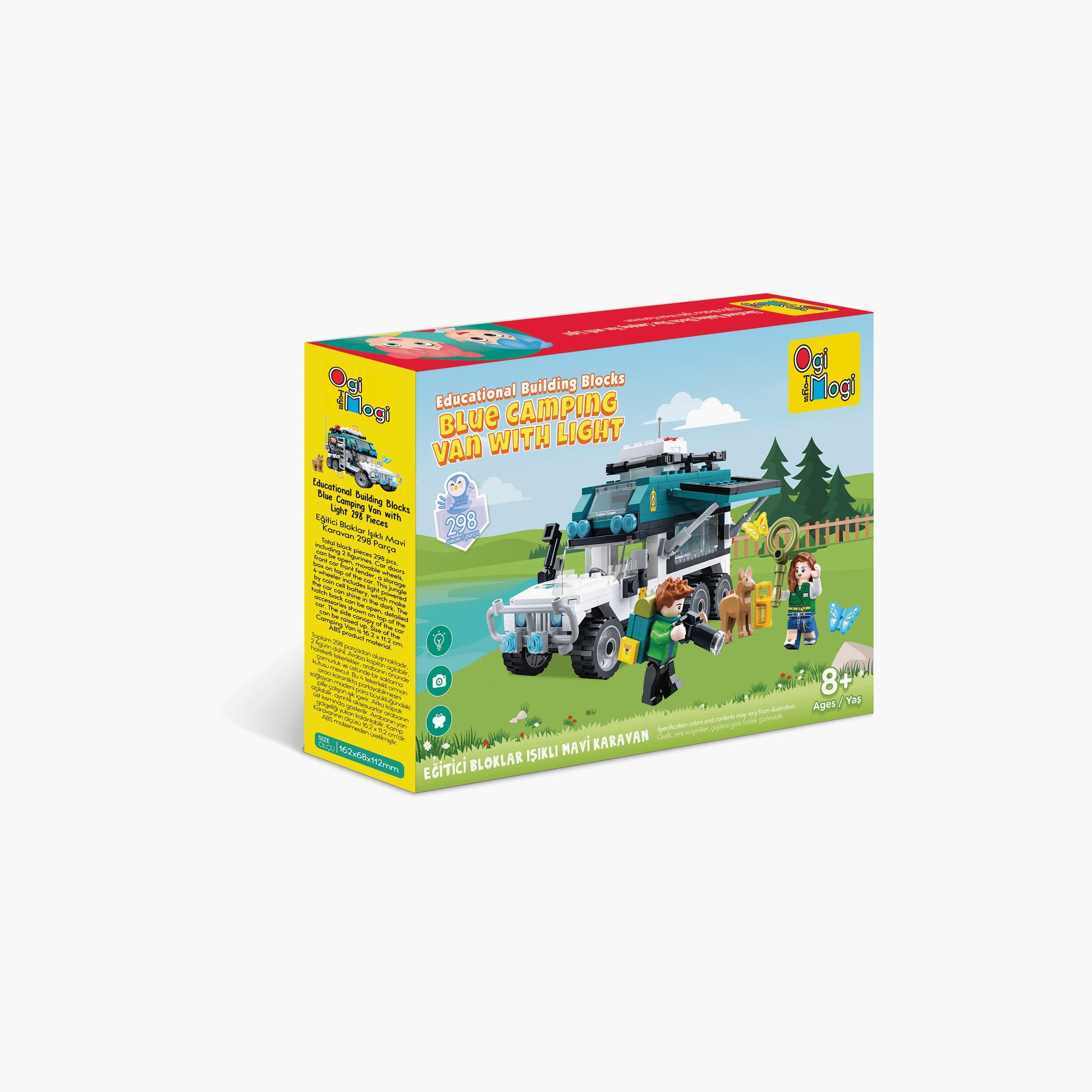 Biggdesign 298-Piece Ogi Mogi Educational Building Blocks - Camping Van - Blue-toys-buildingblocks-blocks-image-4