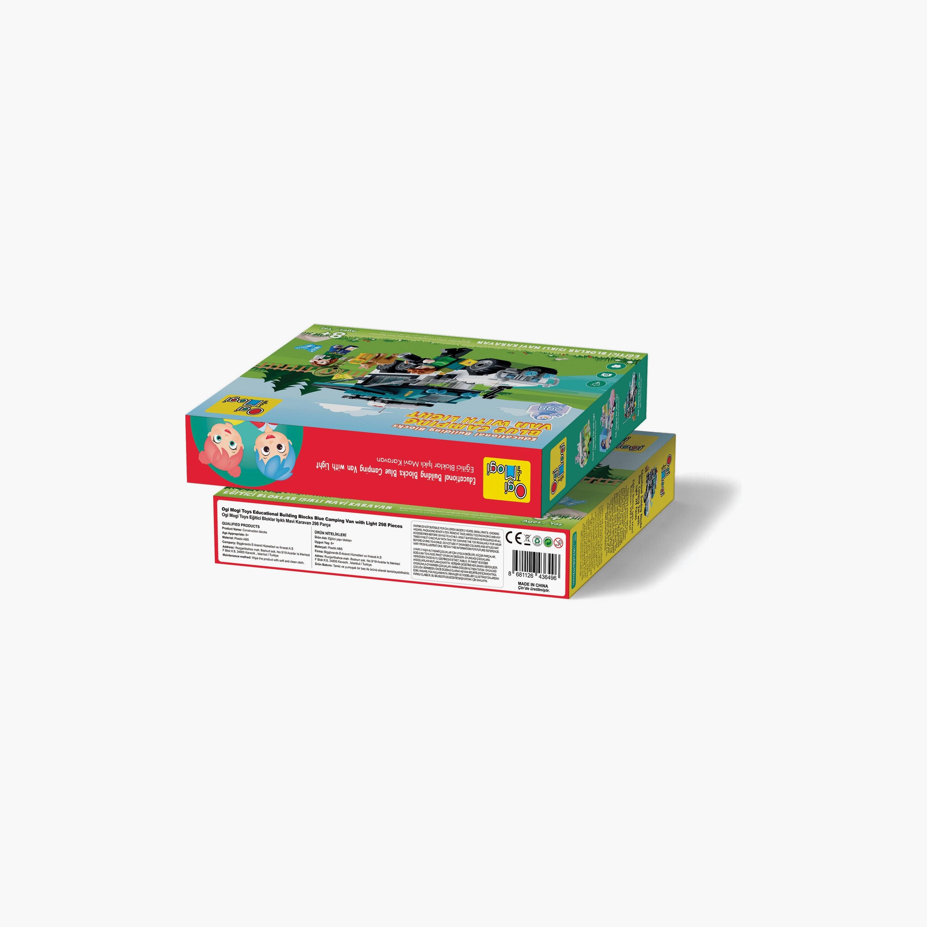 Biggdesign 298-Piece Ogi Mogi Educational Building Blocks - Camping Van - Blue-toys-buildingblocks-blocks-image-6
