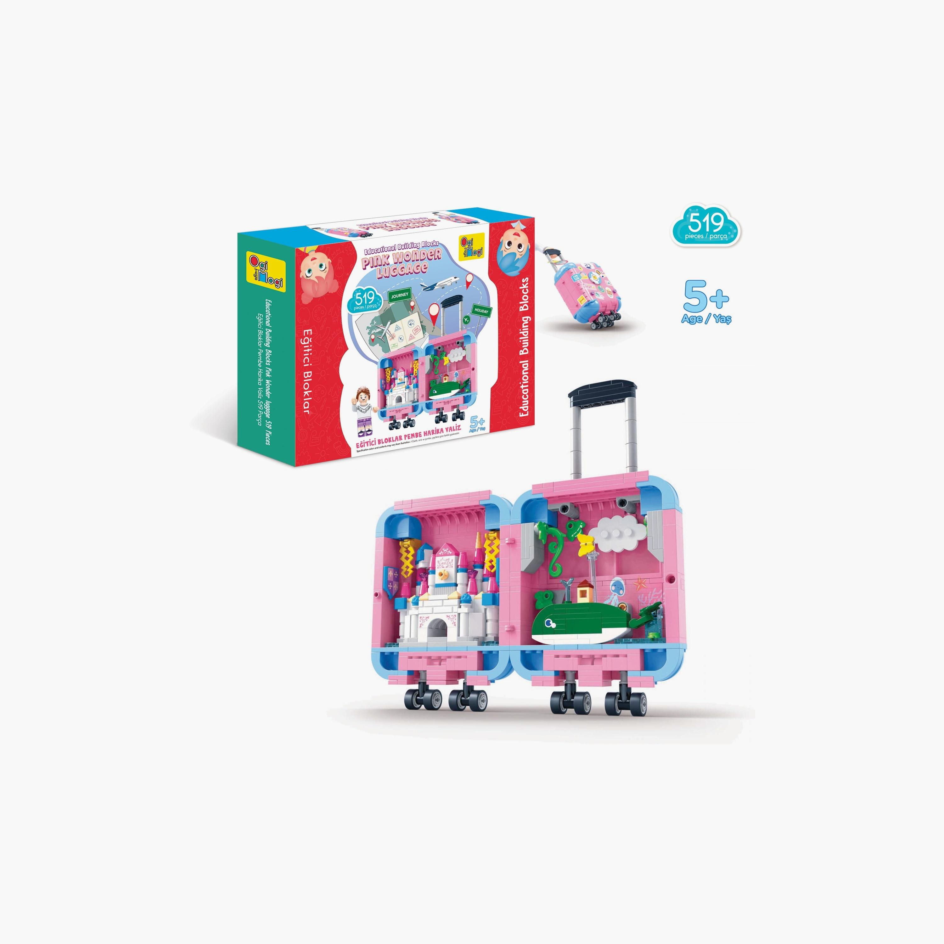 Biggdesign 519 -Piece Ogi Mogi Educational Building Blocks - Wonder Luggage - Pink-toys-buildingblocks-blocks-image-2