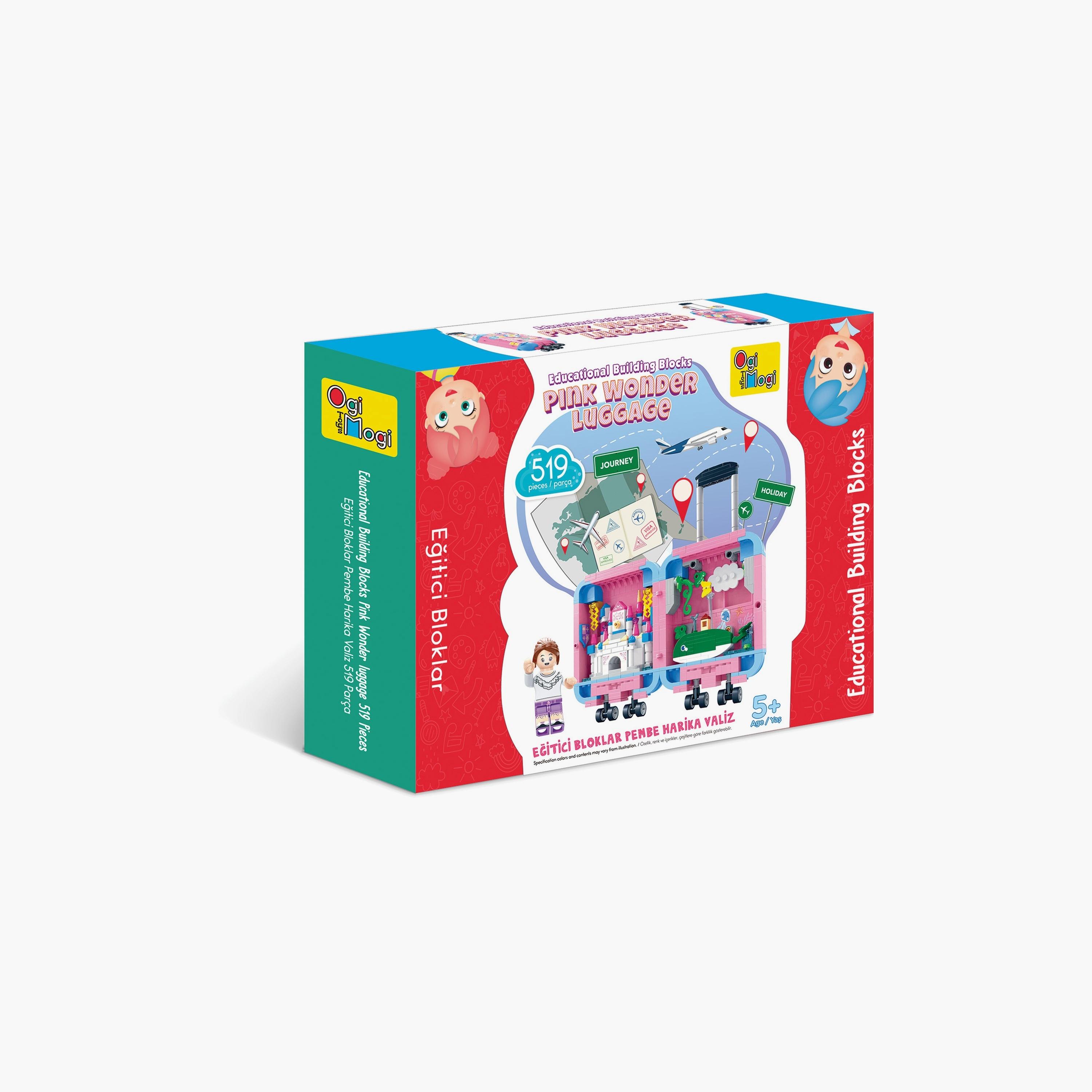 Biggdesign 519 -Piece Ogi Mogi Educational Building Blocks - Wonder Luggage - Pink-toys-buildingblocks-blocks-image-4