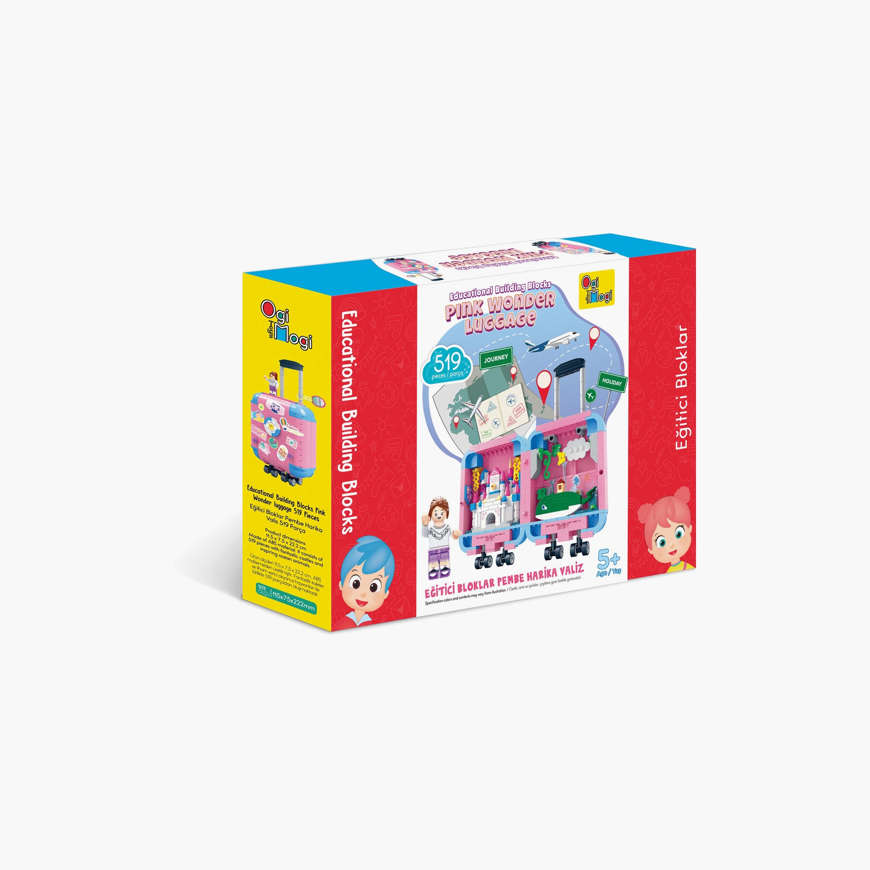 Biggdesign 519 -Piece Ogi Mogi Educational Building Blocks - Wonder Luggage - Pink-toys-buildingblocks-blocks-image-5