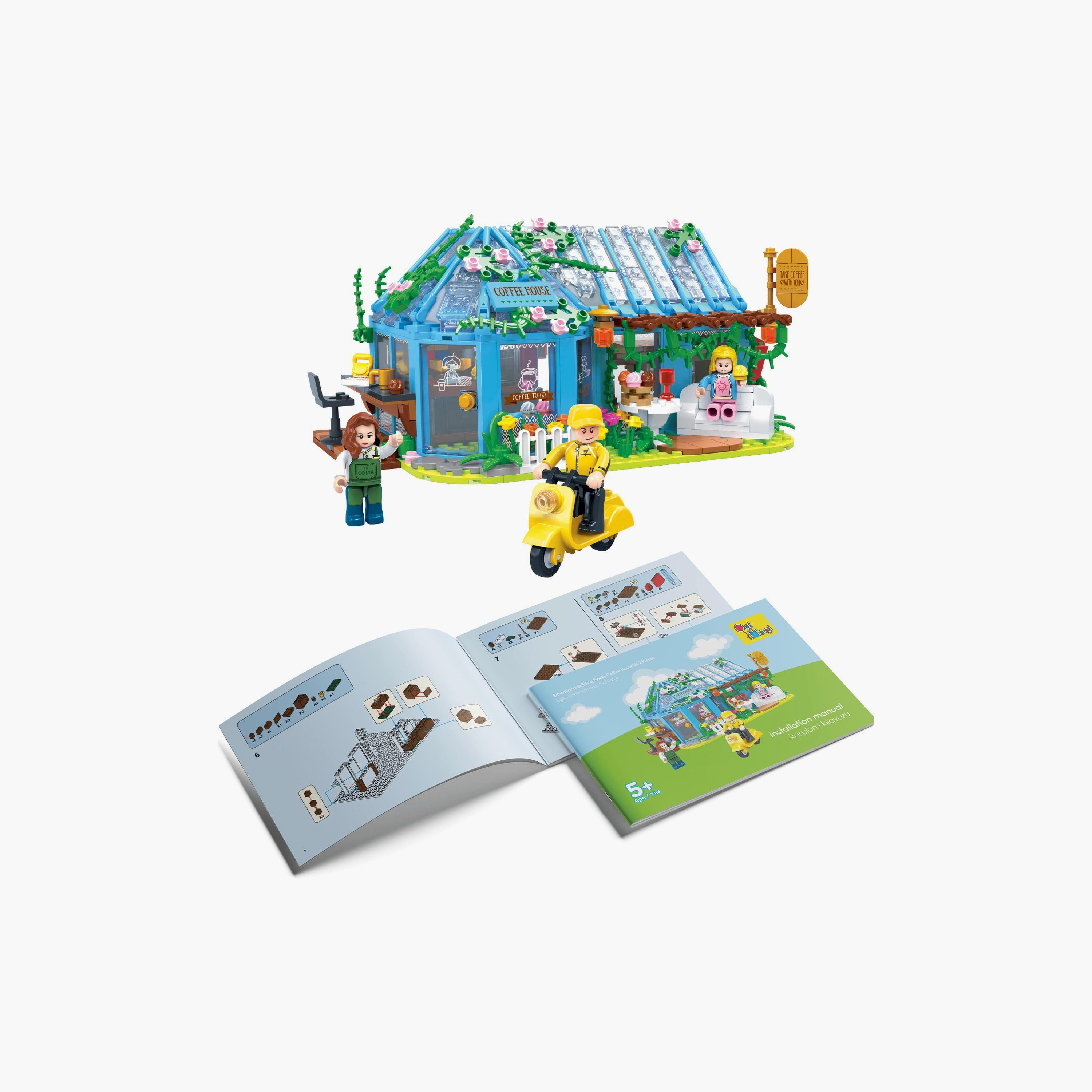 Biggdesign 642-Piece Ogi Mogi Educational Building Blocks - Coffee House - Blue-toys-buildingblocks-blocks-image-1