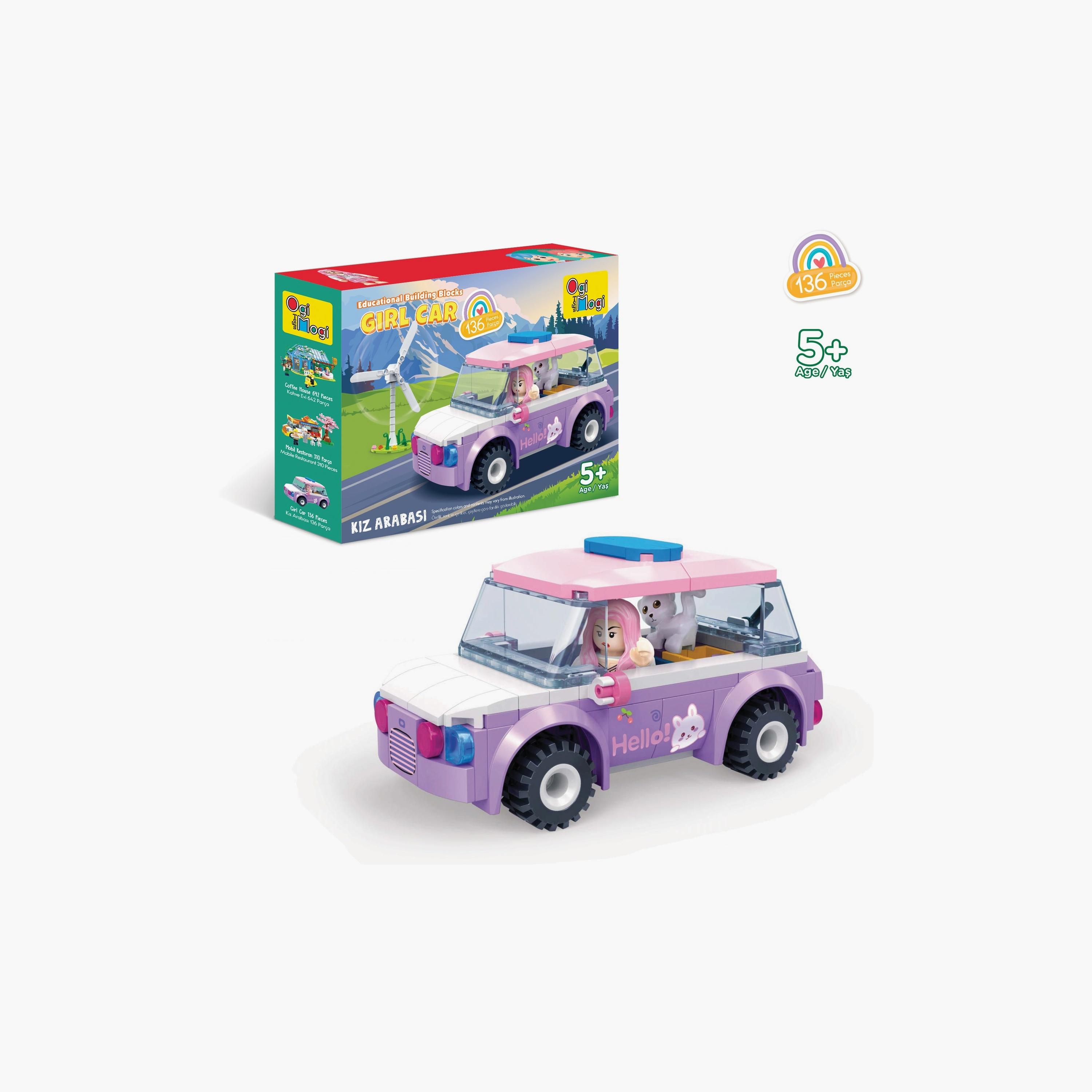 Biggdesign 136-Piece Ogi Mogi Educational Building Blocks - Girl Car - Purple-toys-buildingblocks-blocks-image-2