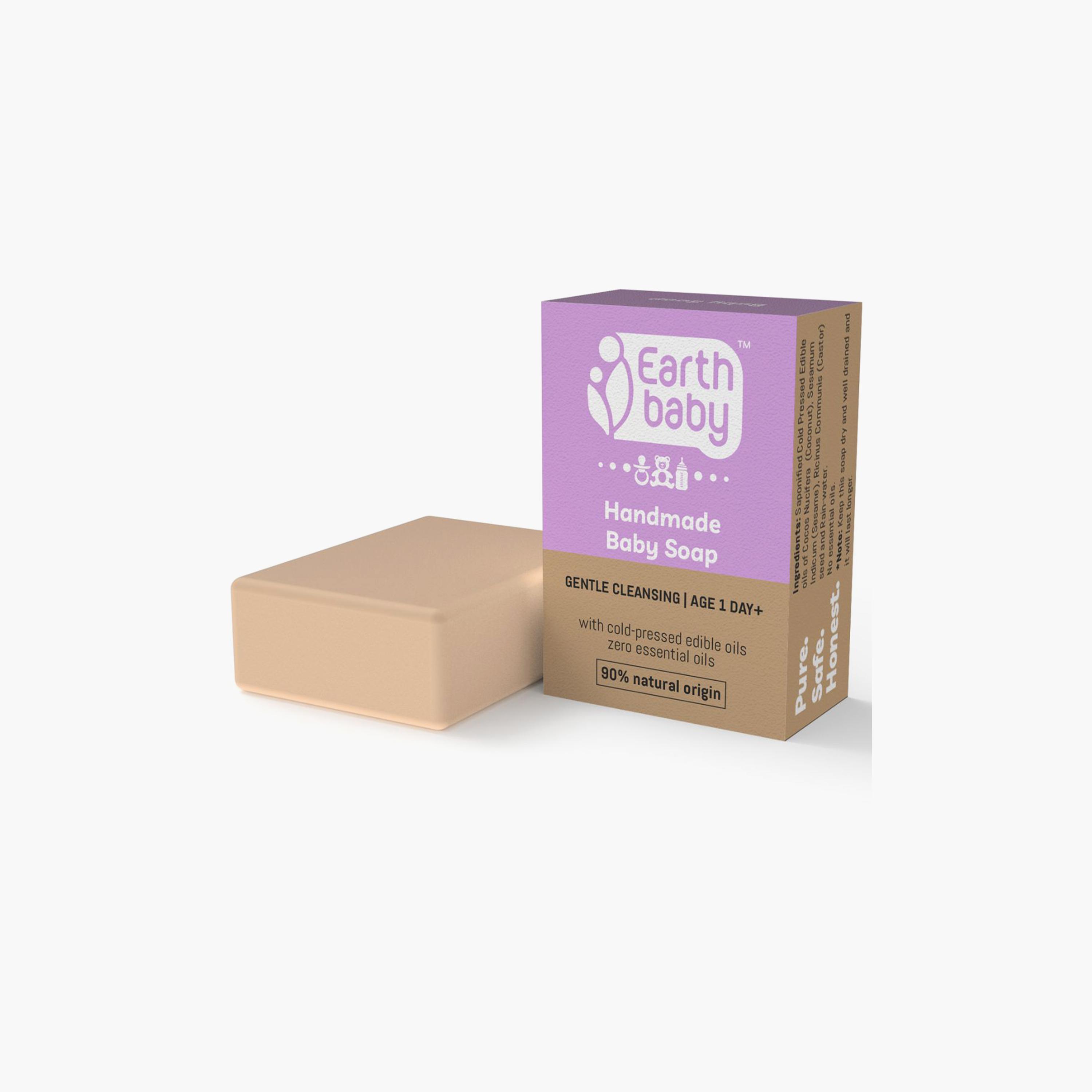 Earthbaby 90% Natural Fragrance-Free Handmade Baby Soap - 100g-baby-bathandcare-hairbodyskincare-image-1