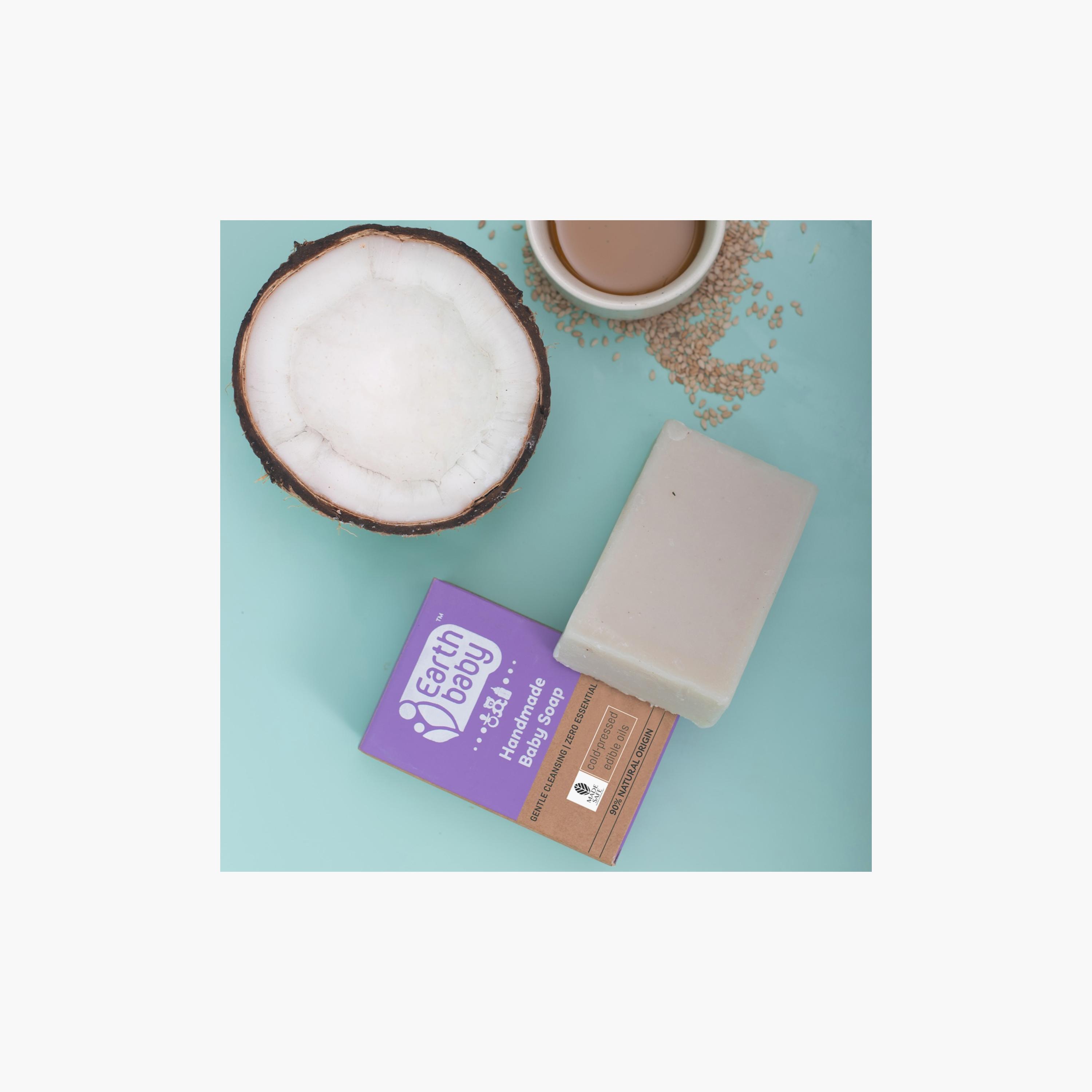 Earthbaby 90% Natural Fragrance-Free Handmade Baby Soap - 100g-baby-bathandcare-hairbodyskincare-image-3