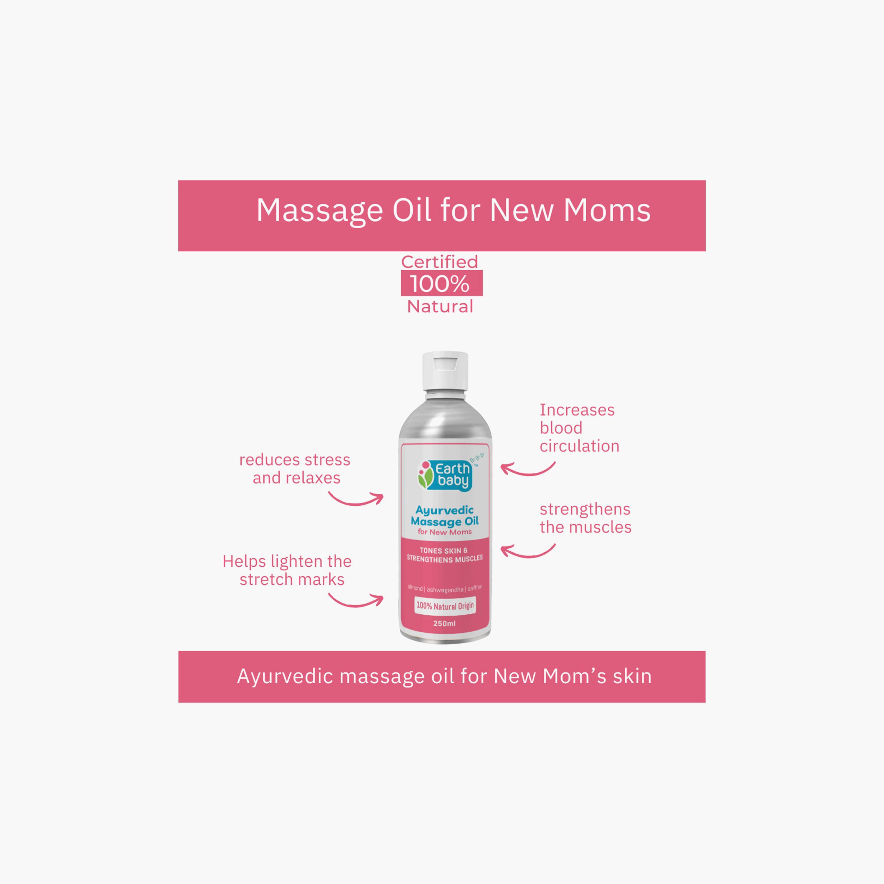Earthbaby 100% Natural Ayurvedic Massage Oil - 250ml-baby-bathandcare-hairbodyskincare-image-2