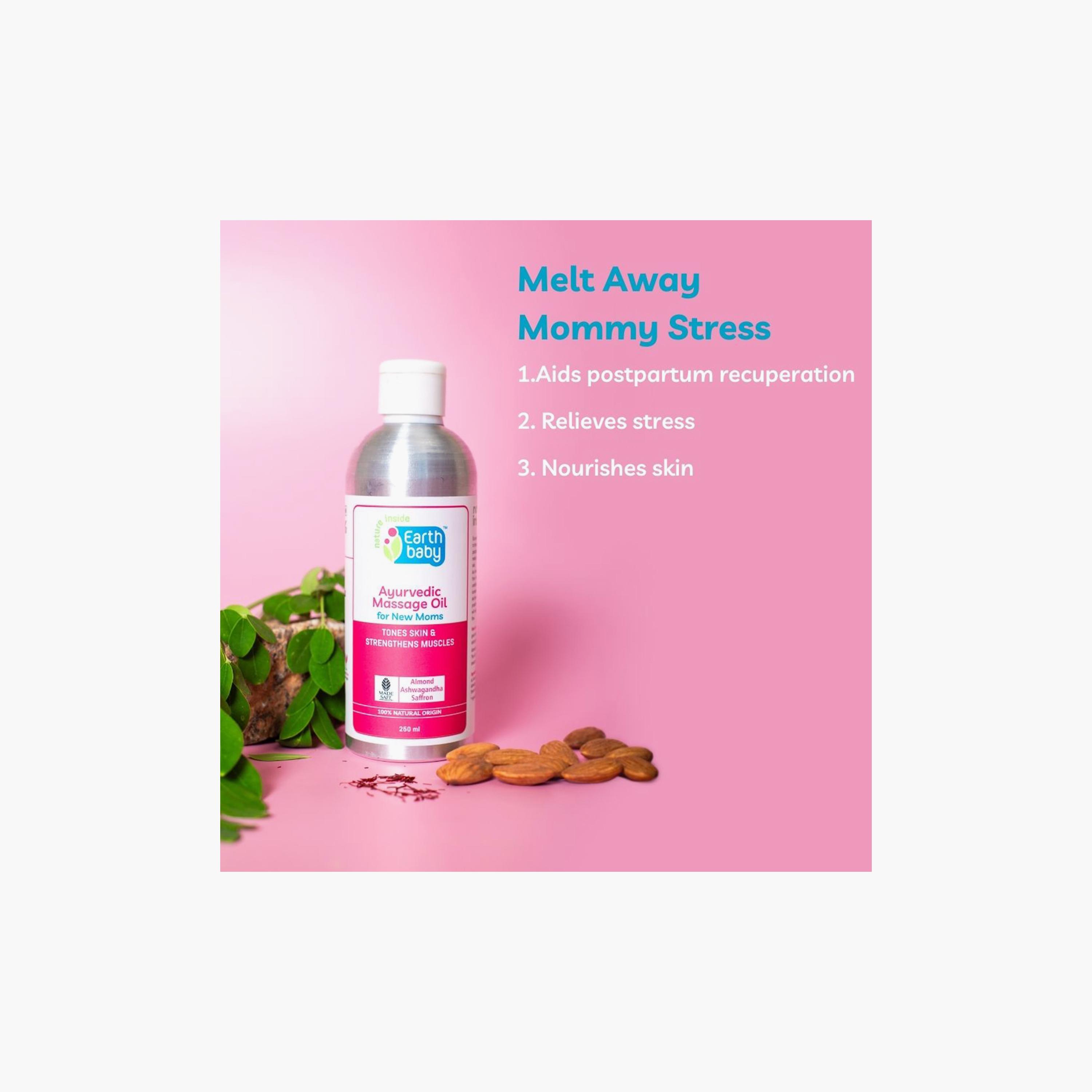 Earthbaby 100% Natural Ayurvedic Massage Oil - 250ml-baby-bathandcare-hairbodyskincare-image-3