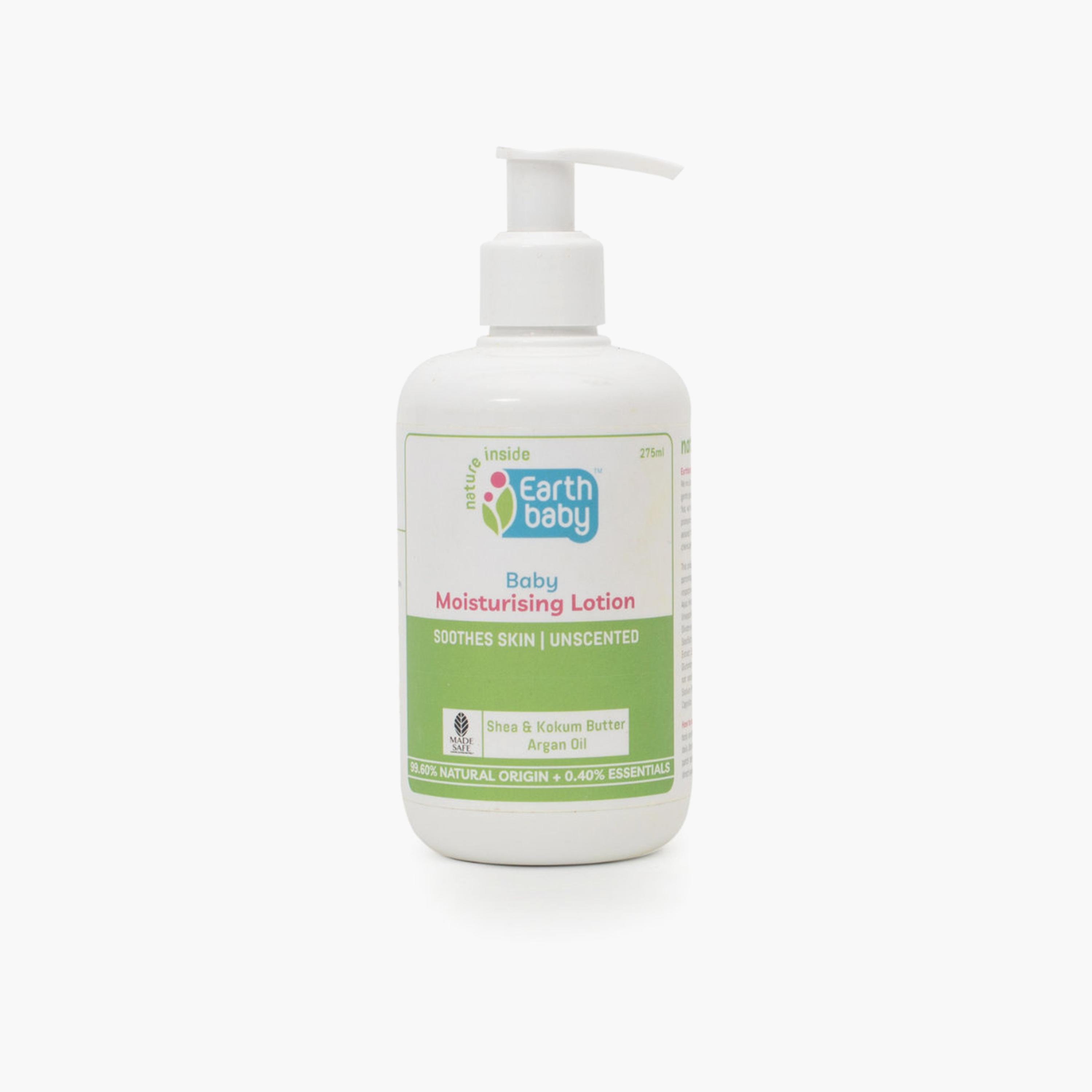 غسول ترطيب طبيعي 99.6% للأطفال بزبدة الشيا والكوكوم من إيرثبيبي - 275 مل-baby-bathandcare-hairbodyskincare-lotionsandcreams-image-1