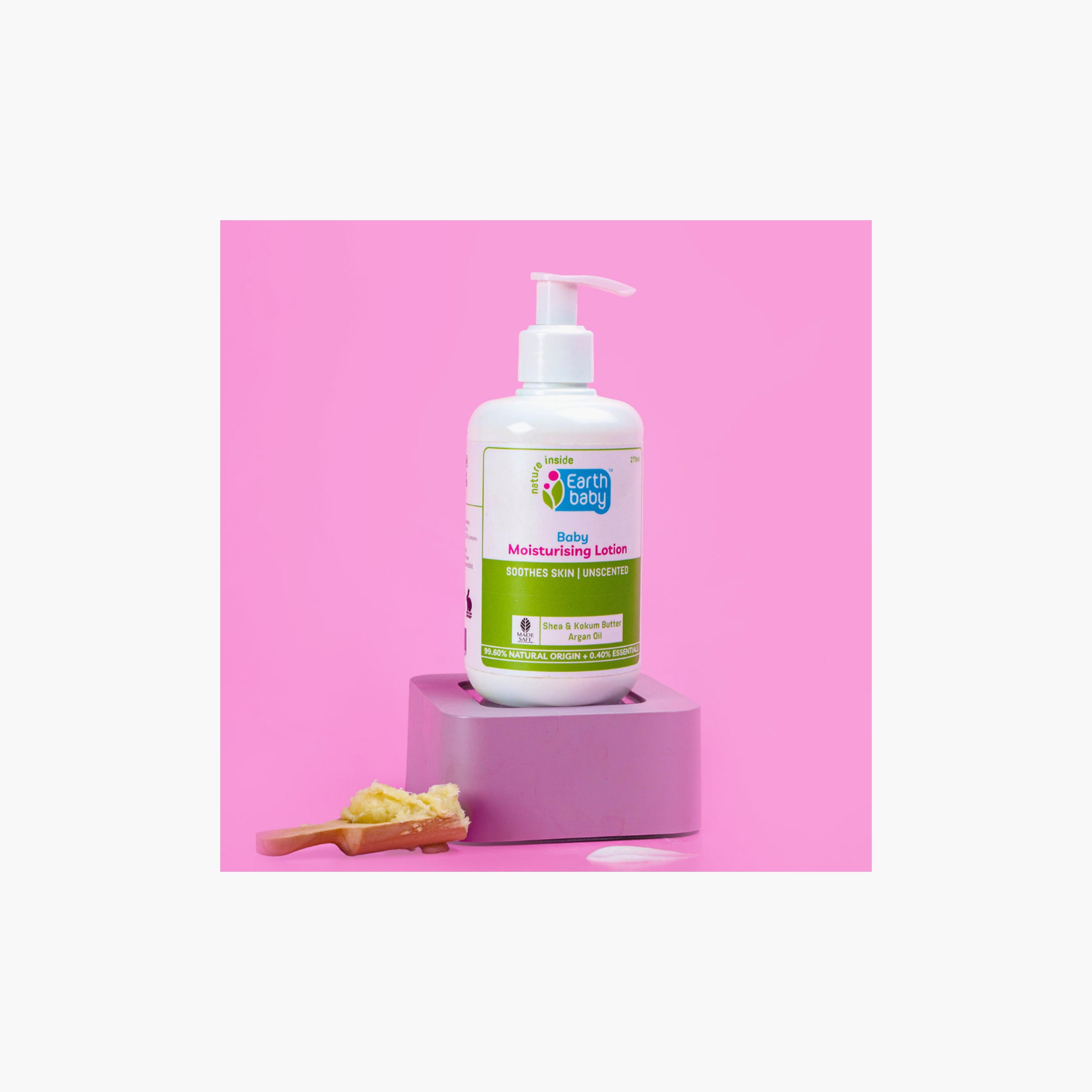 غسول ترطيب طبيعي 99.6% للأطفال بزبدة الشيا والكوكوم من إيرثبيبي - 275 مل-baby-bathandcare-hairbodyskincare-lotionsandcreams-image-3