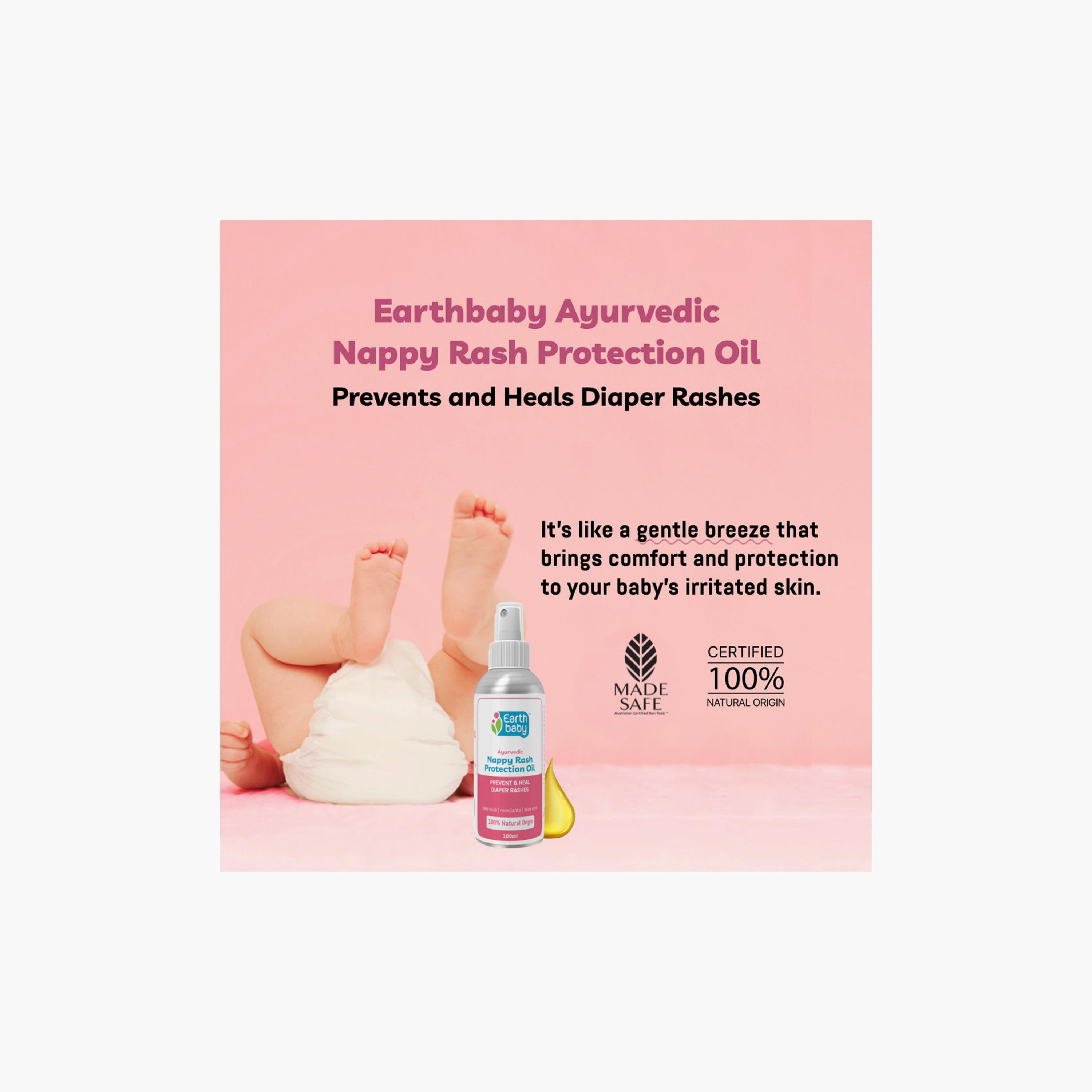 Earthbaby 100% Natural Ayurvedic Nappy Rash Protection Oil - 125ml-baby-bathandcare-hairbodyskincare-image-4