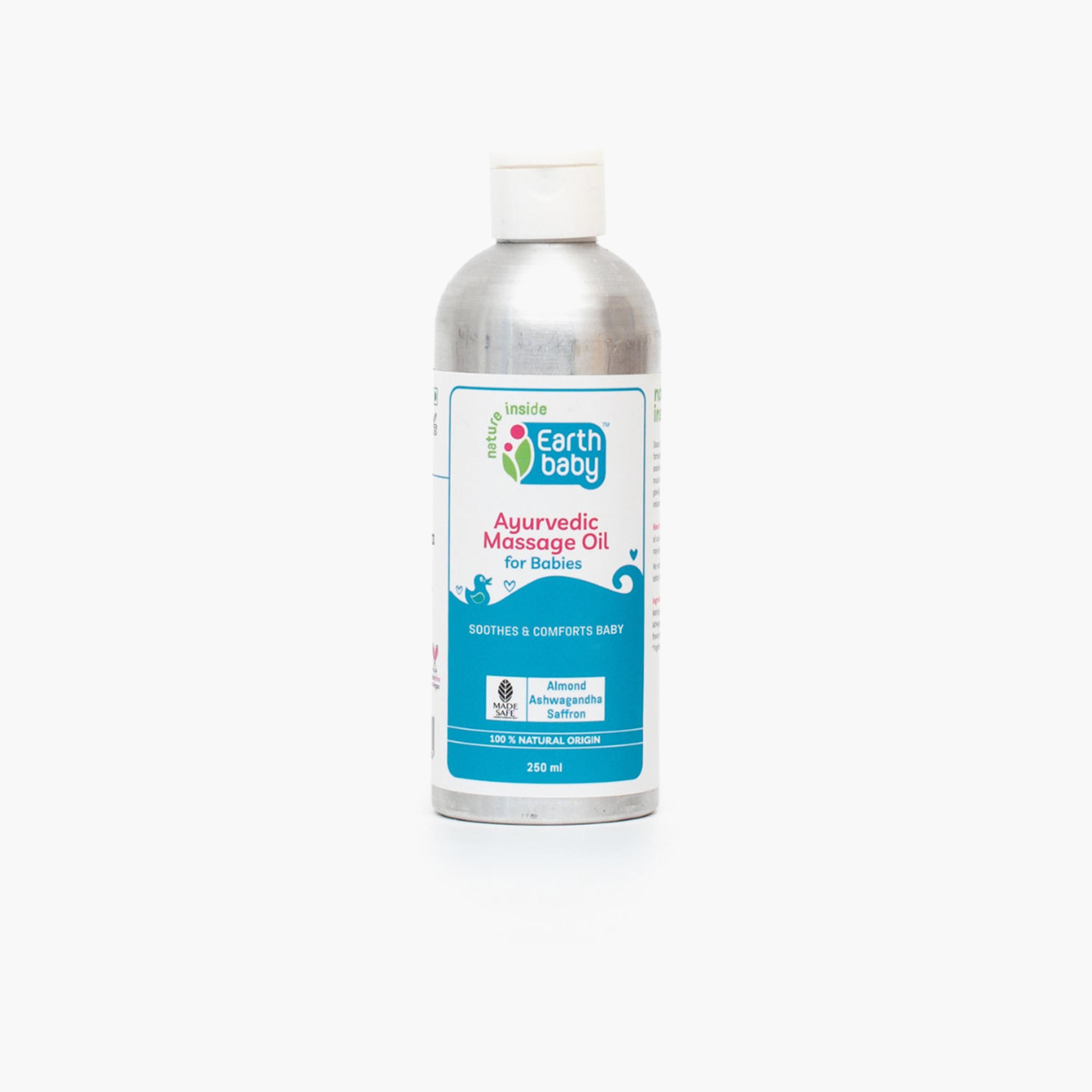 Earthbaby 100% Natural Deeply Moisturizing Ayurvedic Massage Oil - 250ml-baby-bathandcare-hairbodyskincare-image-1