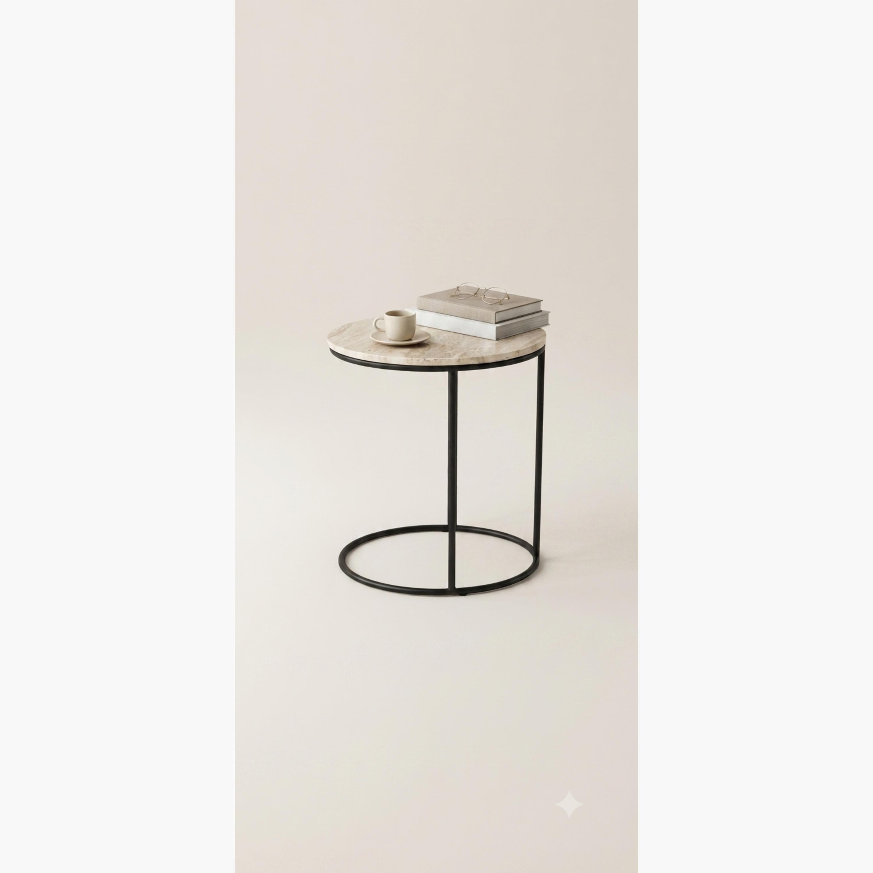 Marmora Marble Top Side Table