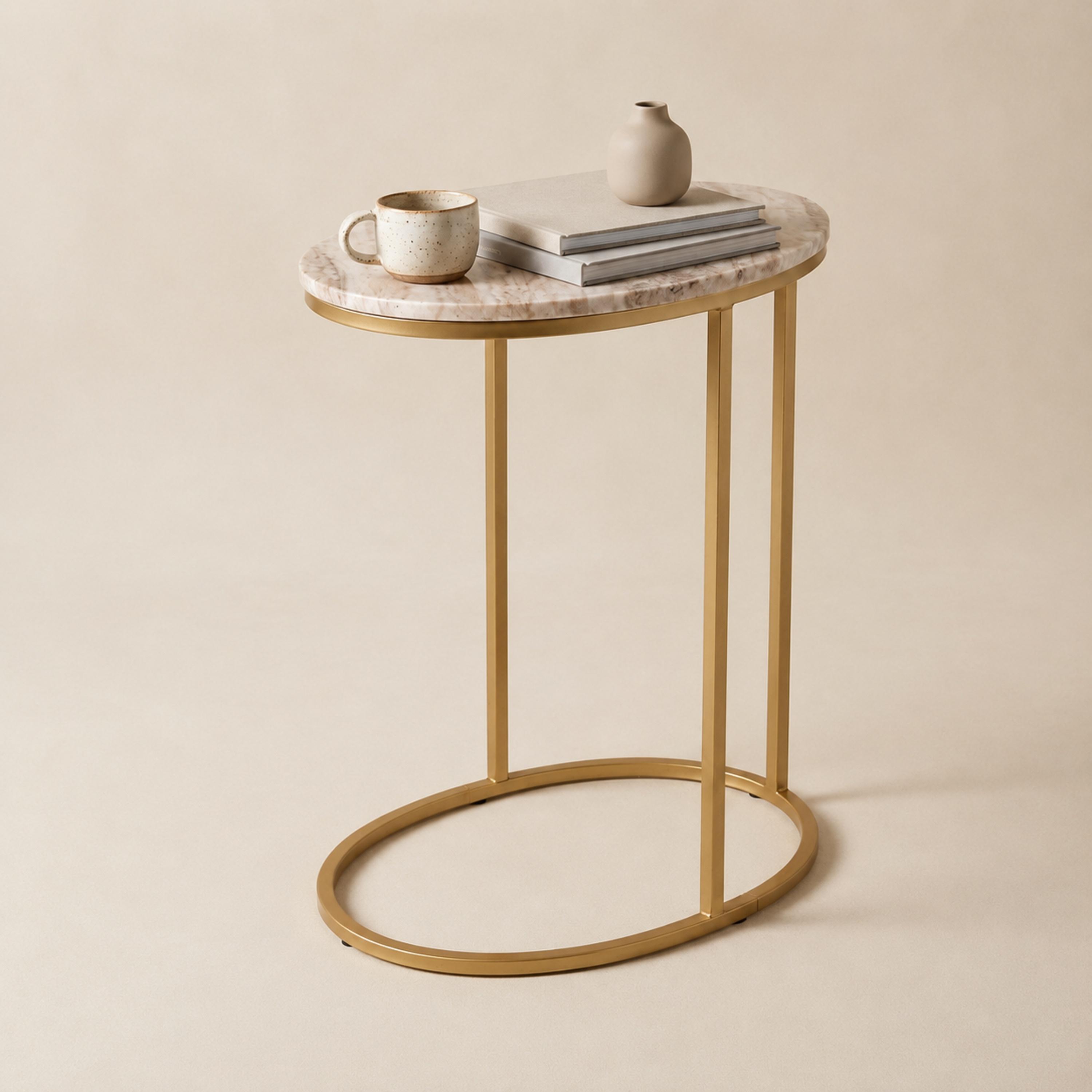 Cloudcrest Marble Top Side Table