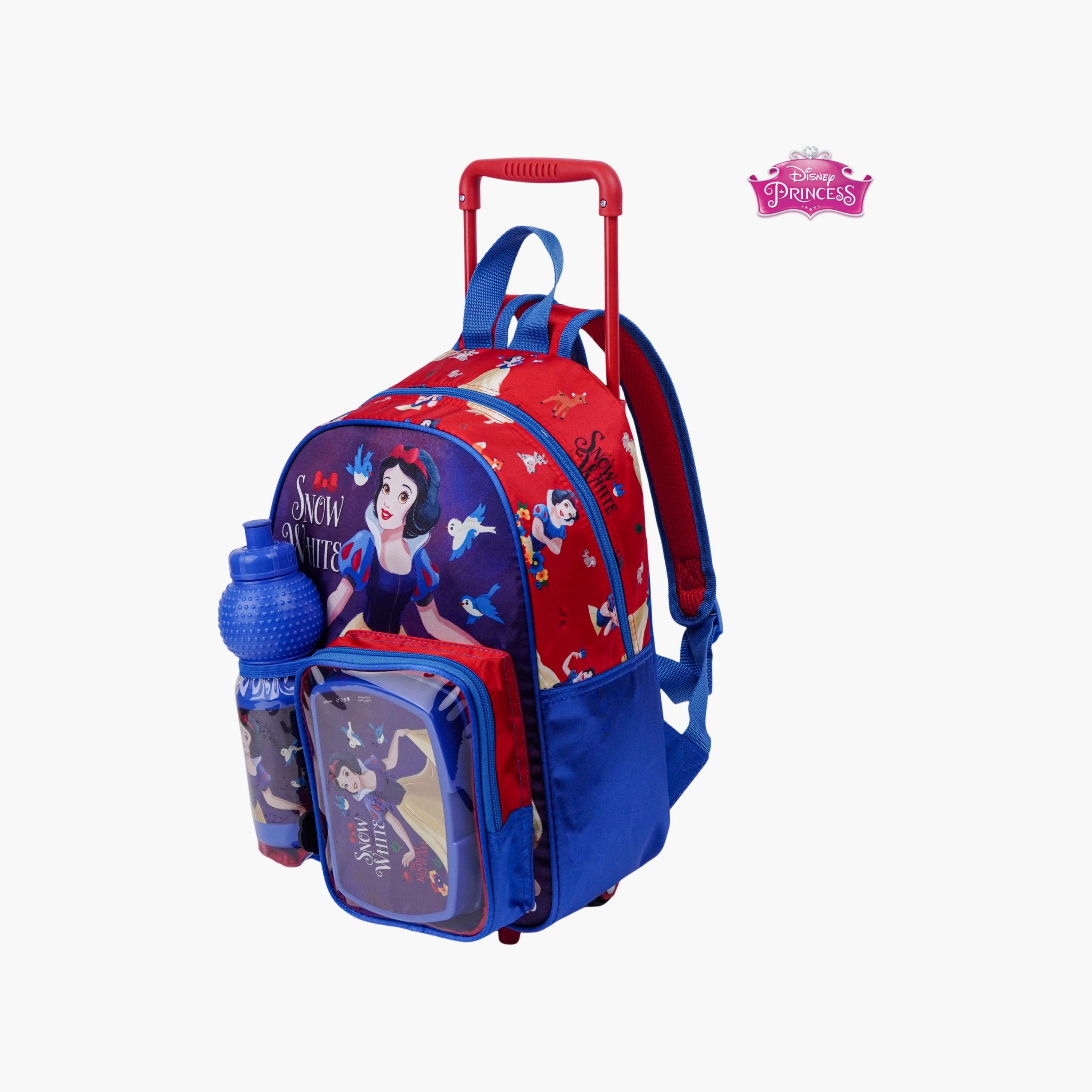 Disney 3-Piece Princess Printed Trolley Backpack Set - 13 inch - Blue-school-bagsandbackpacks-trolleybags-image-2