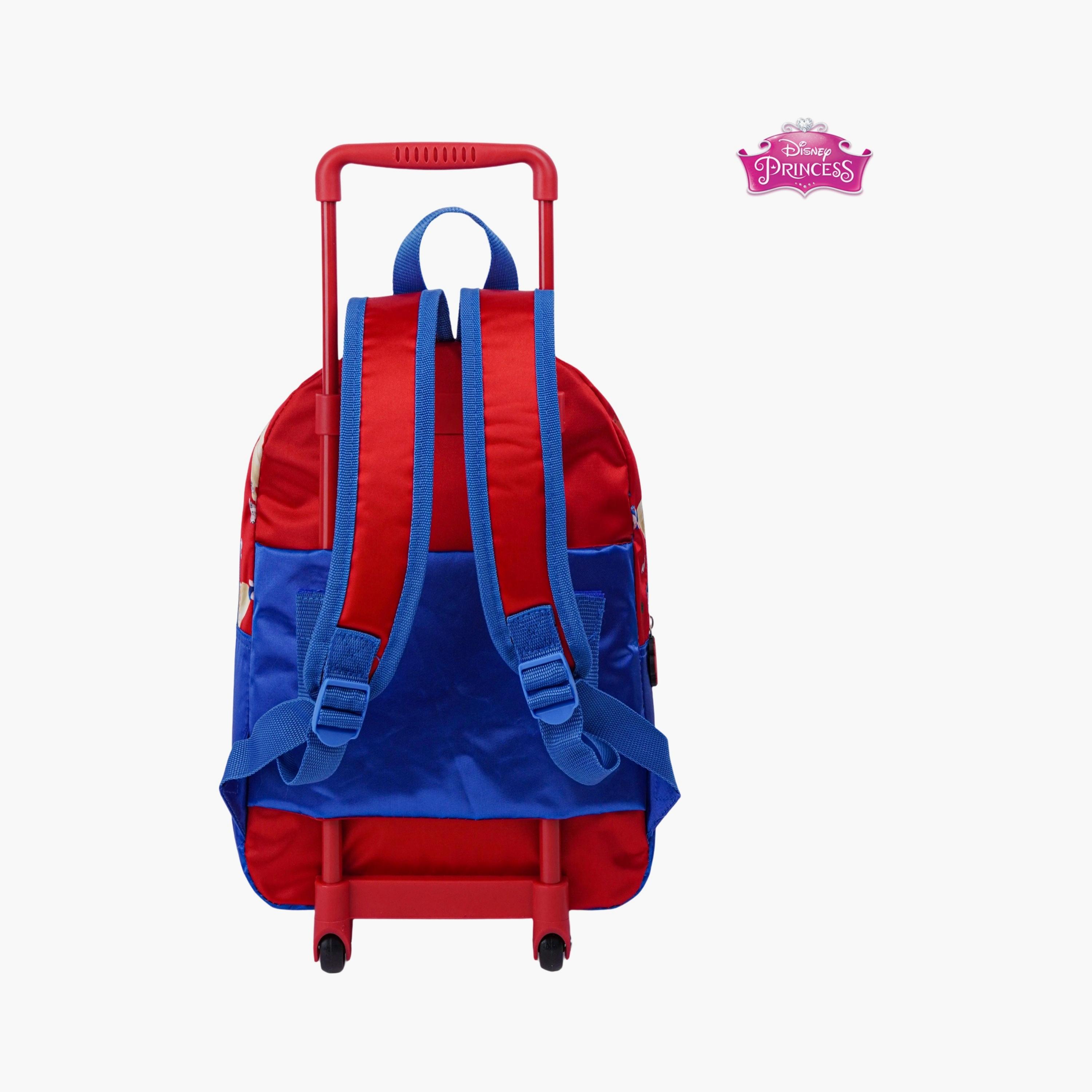 Disney 3-Piece Princess Printed Trolley Backpack Set - 13 inch - Blue-school-bagsandbackpacks-trolleybags-image-3