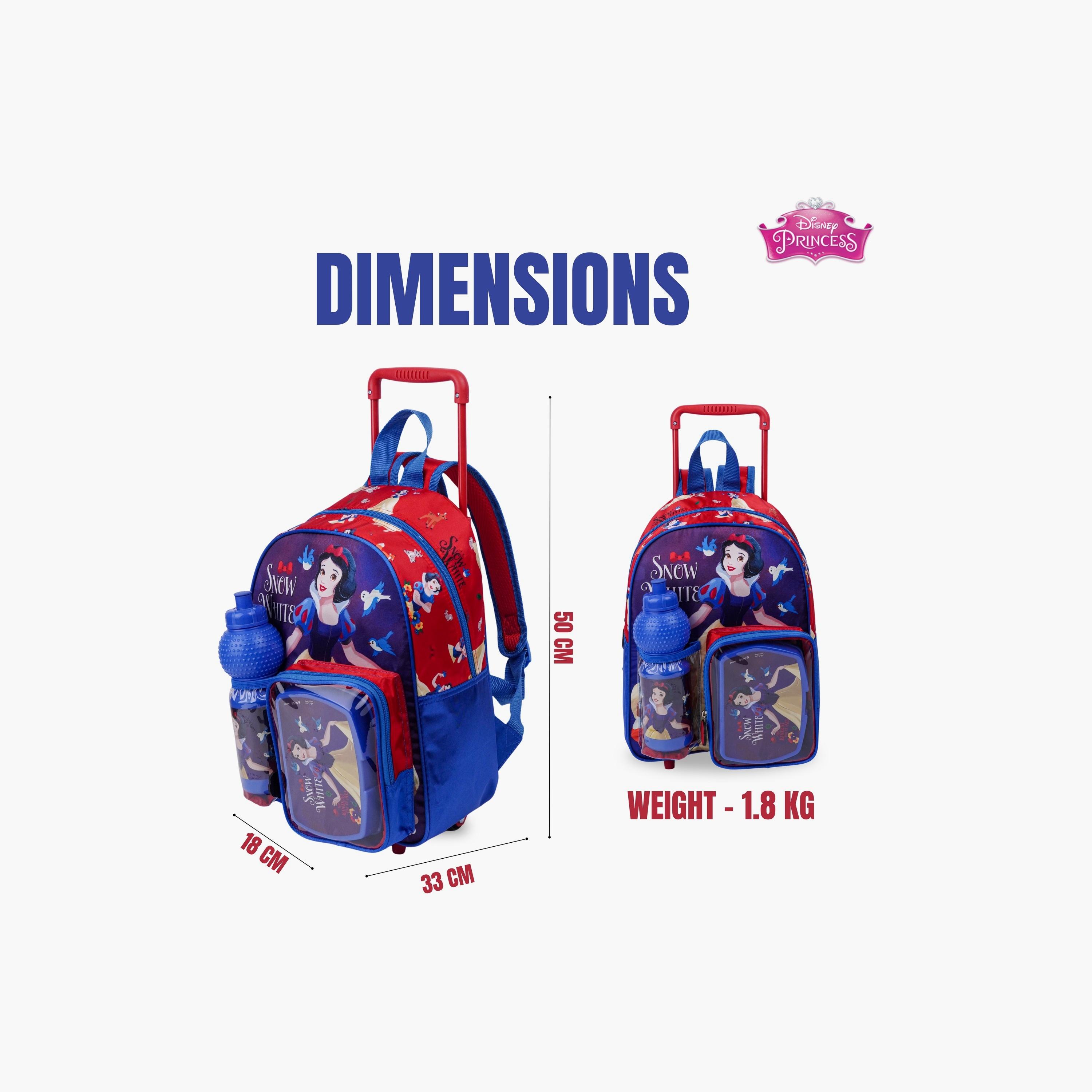 Disney 3-Piece Princess Printed Trolley Backpack Set - 13 inch - Blue-school-bagsandbackpacks-trolleybags-image-7