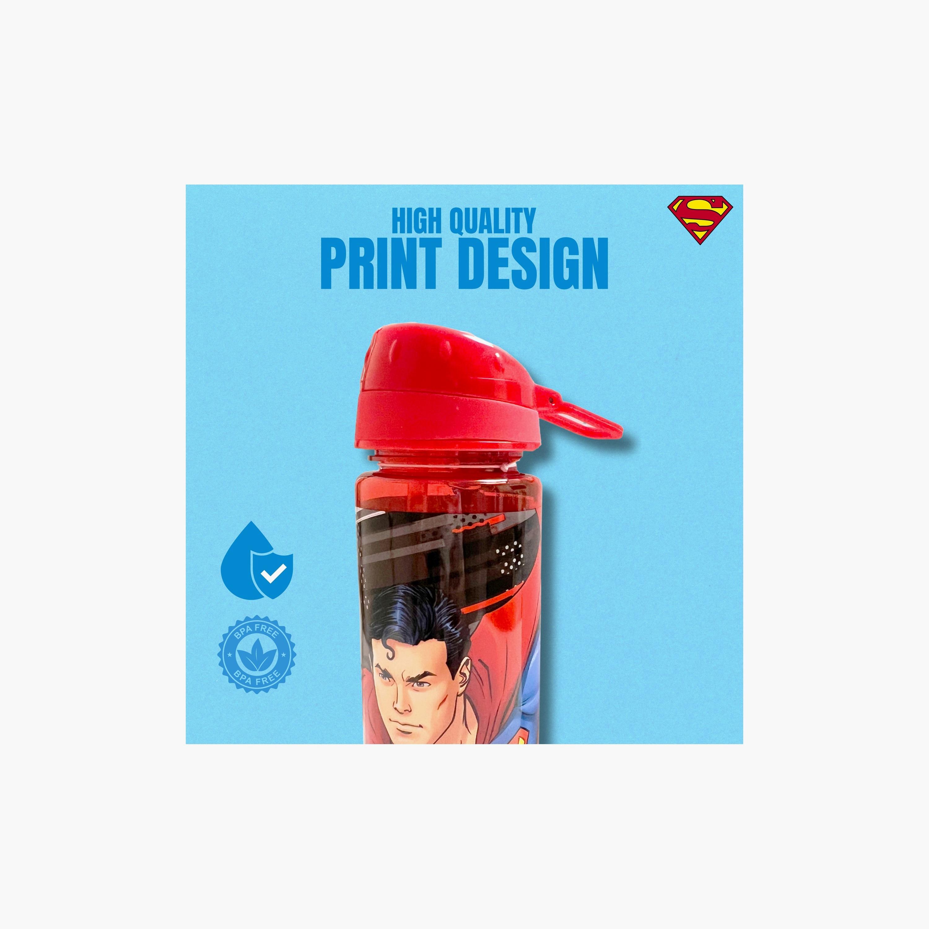 Warner Bros Superman Printed BPA Free Water Bottle - 750ml - Red-school-waterbottles-image-6