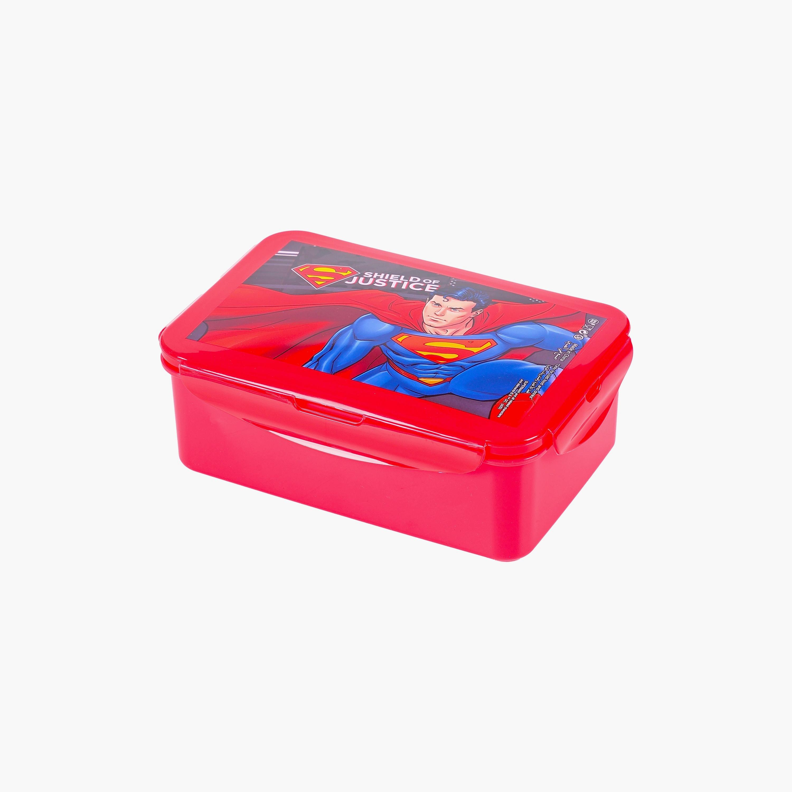 علبة غداء مطبوعة عليها سوبرمان من وارنر بروز - أحمر-school-lunchessentials-lunchboxes-image-1