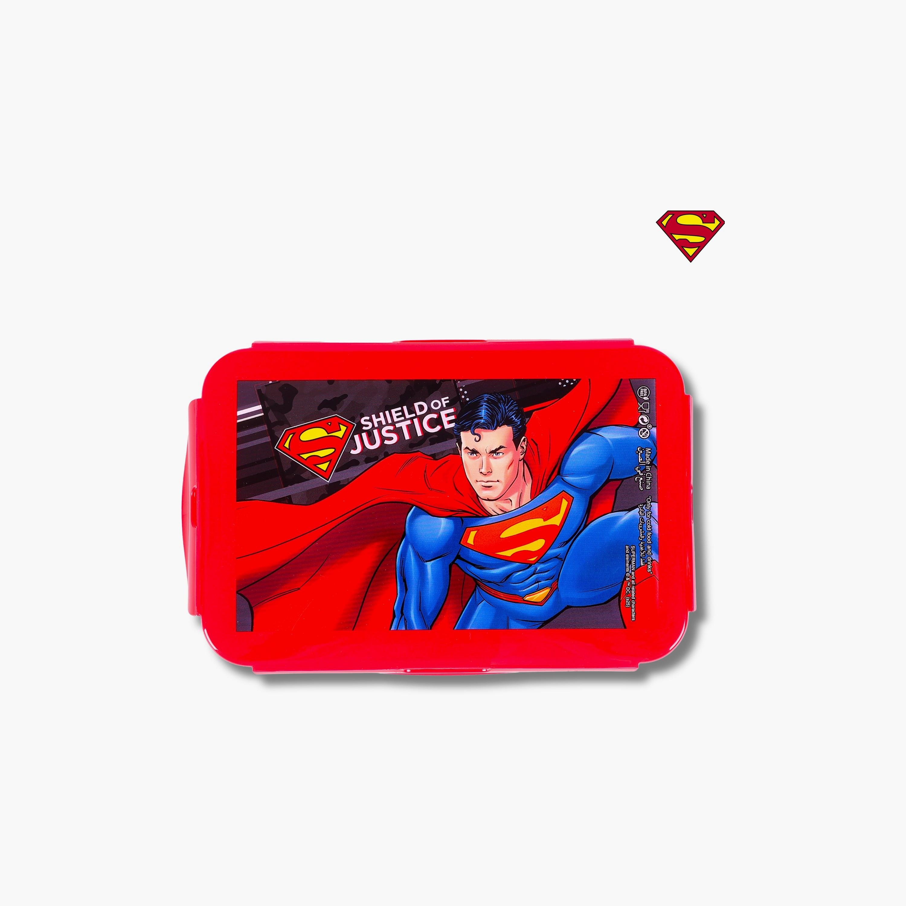 علبة غداء مطبوعة عليها سوبرمان من وارنر بروز - أحمر-school-lunchessentials-lunchboxes-image-2