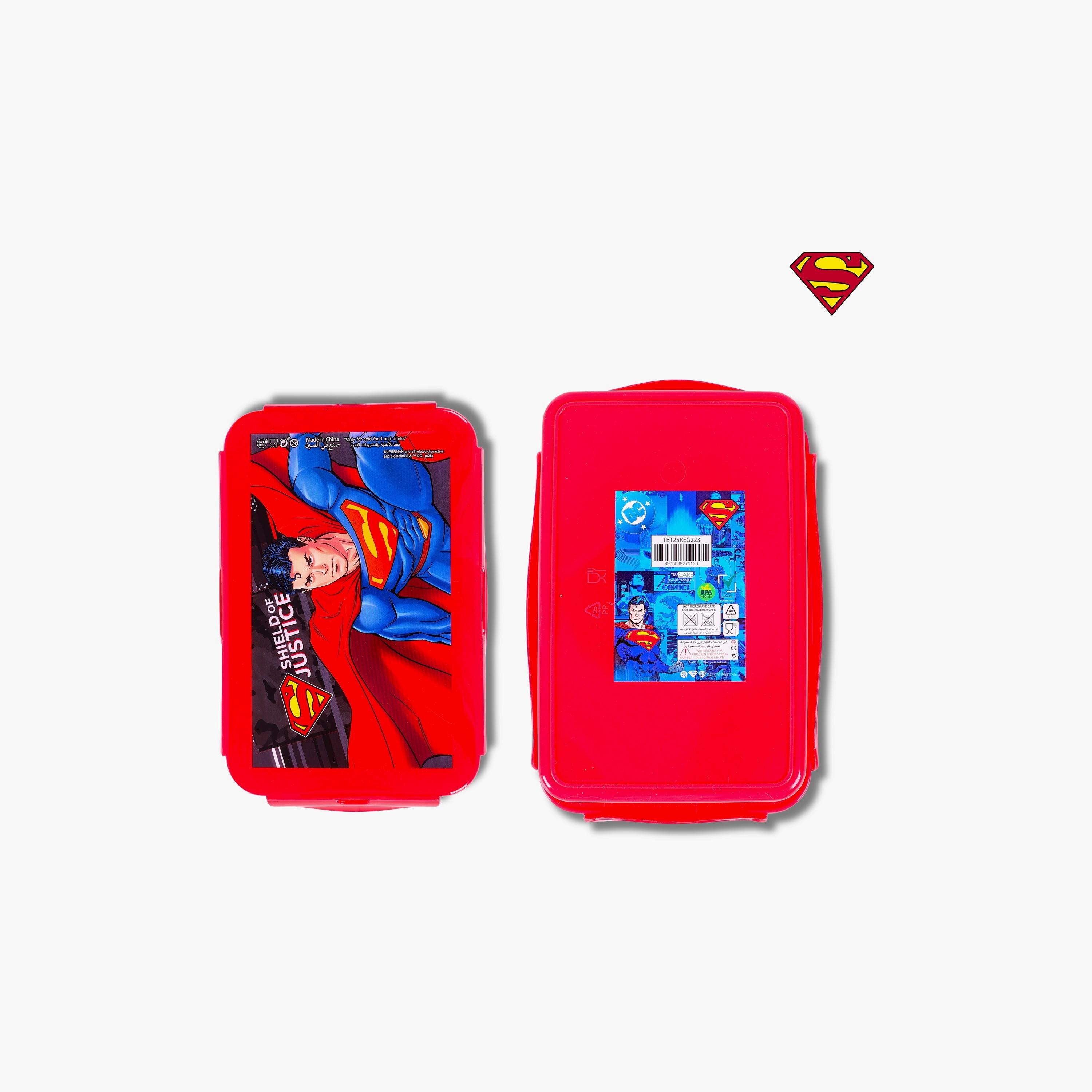 علبة غداء مطبوعة عليها سوبرمان من وارنر بروز - أحمر-school-lunchessentials-lunchboxes-image-3