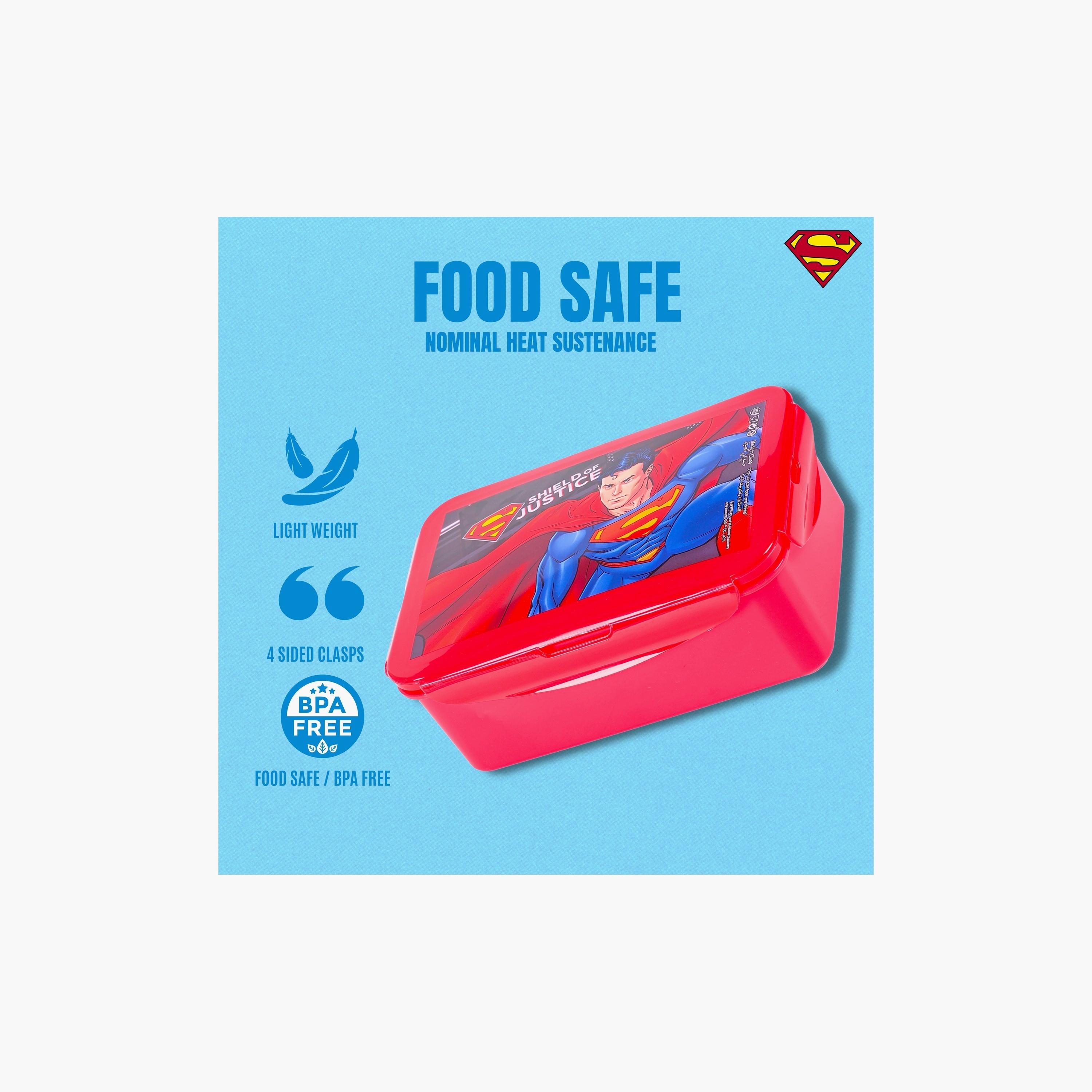 علبة غداء مطبوعة عليها سوبرمان من وارنر بروز - أحمر-school-lunchessentials-lunchboxes-image-6